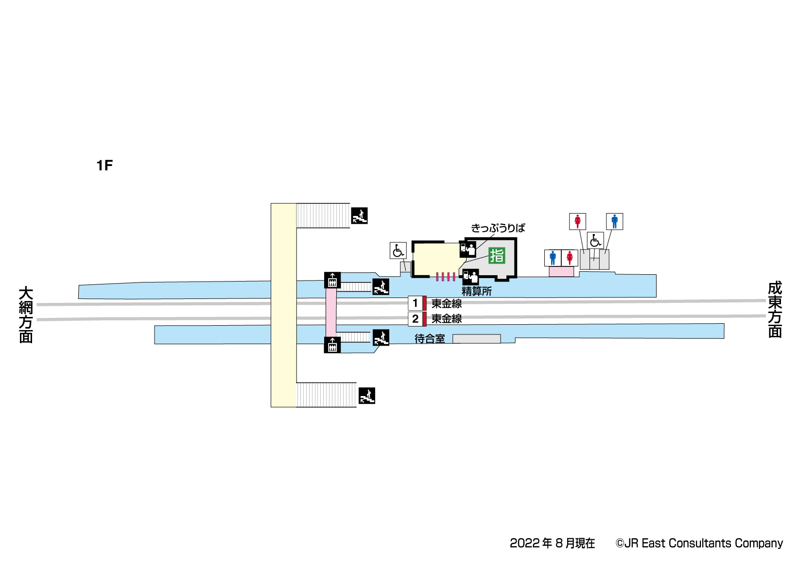 東金駅　1F構内図