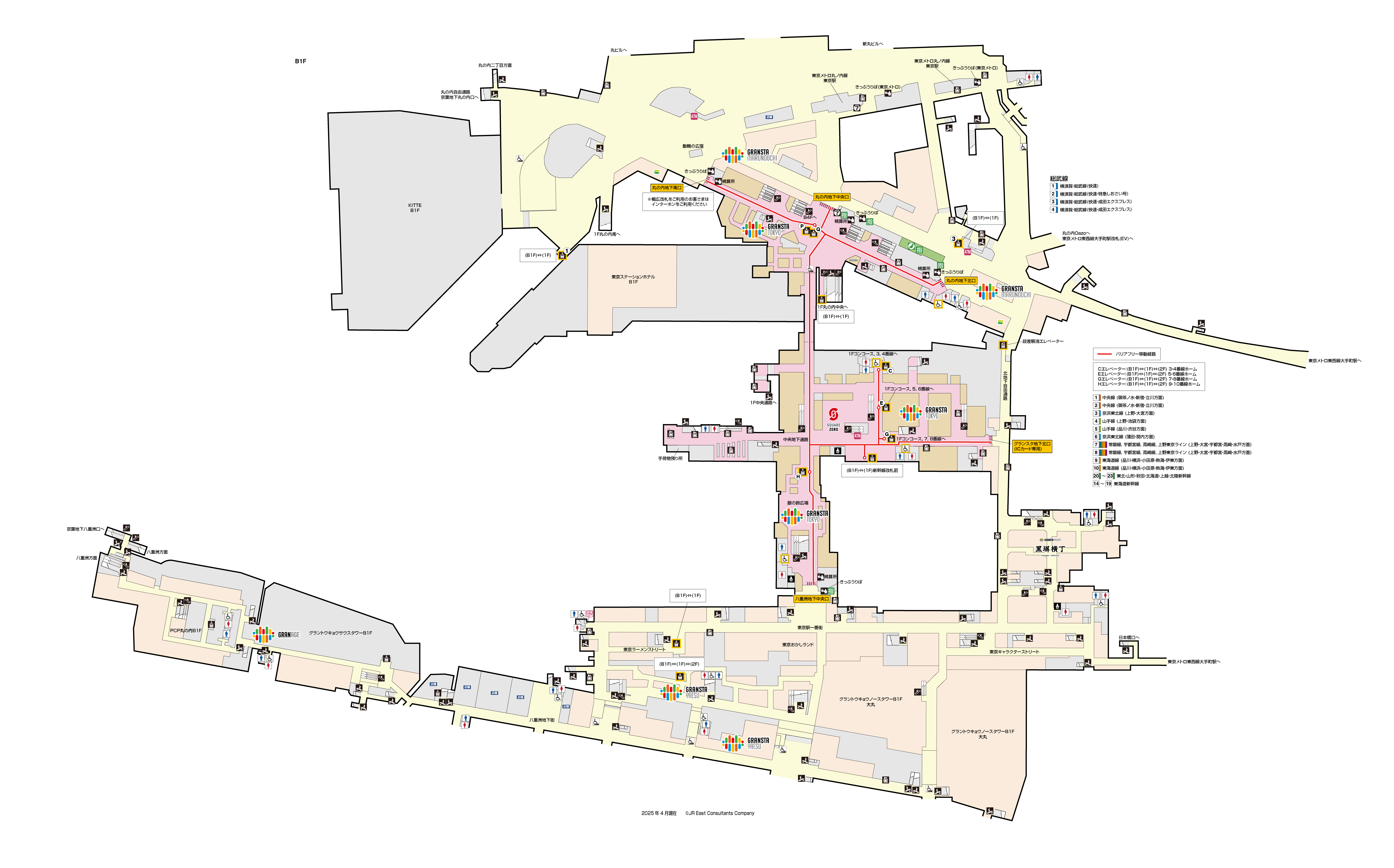 Jr東日本 駅構内図 東京駅