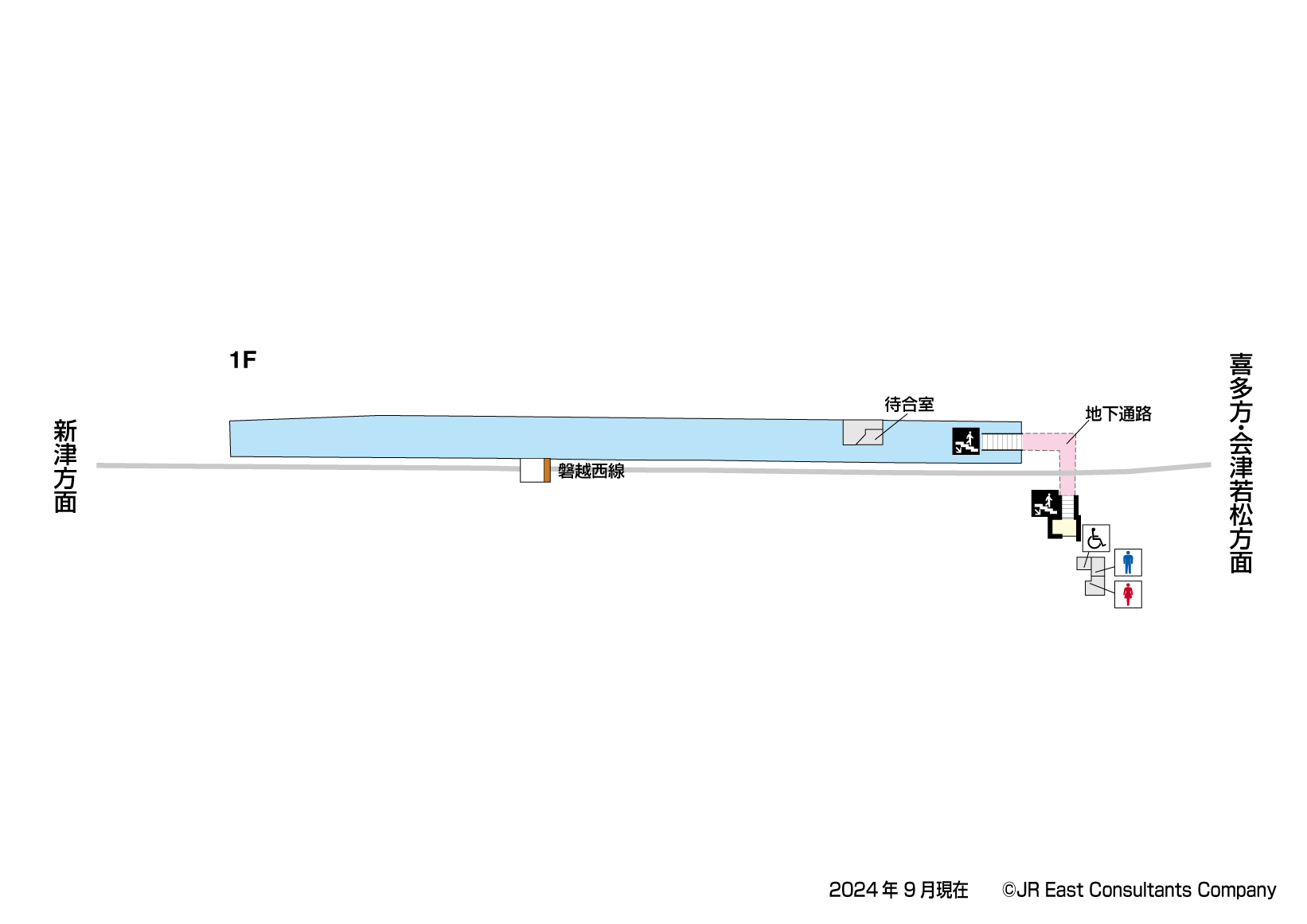 豊実駅 1F構内図