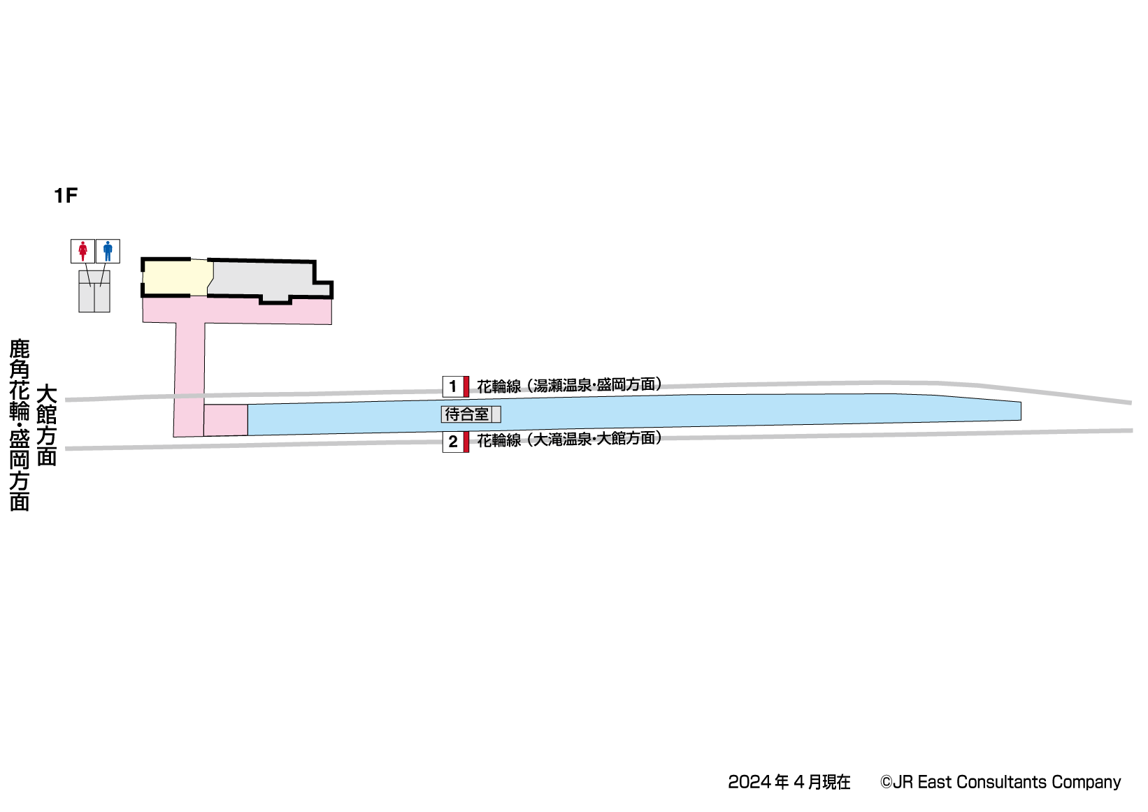 十和田南駅　1F構内図