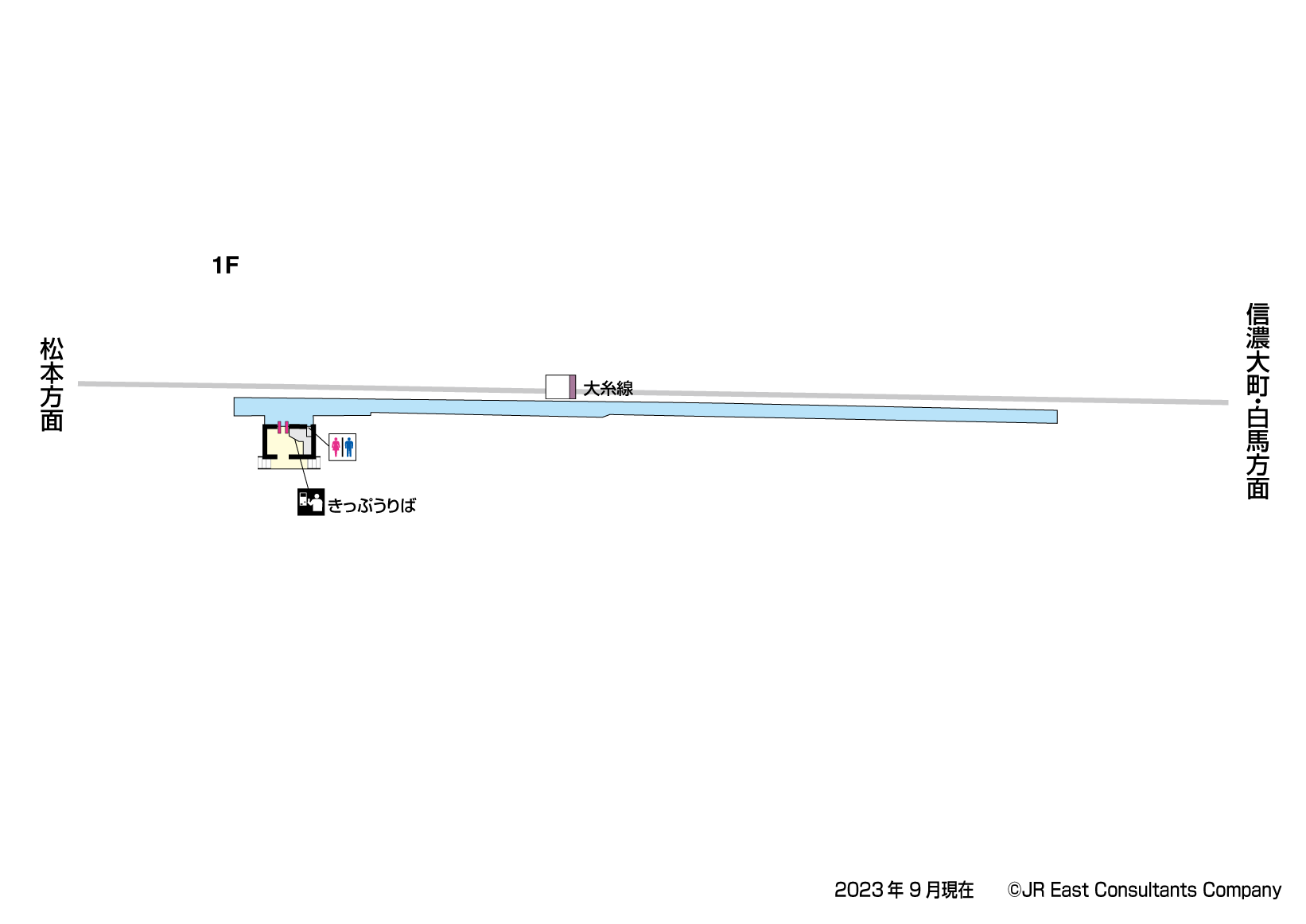 中萱駅　1F構内図