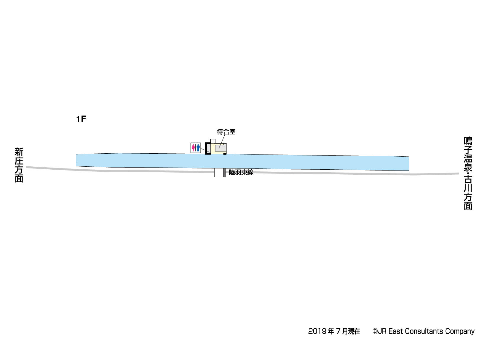 中山平温泉駅　1F構内図