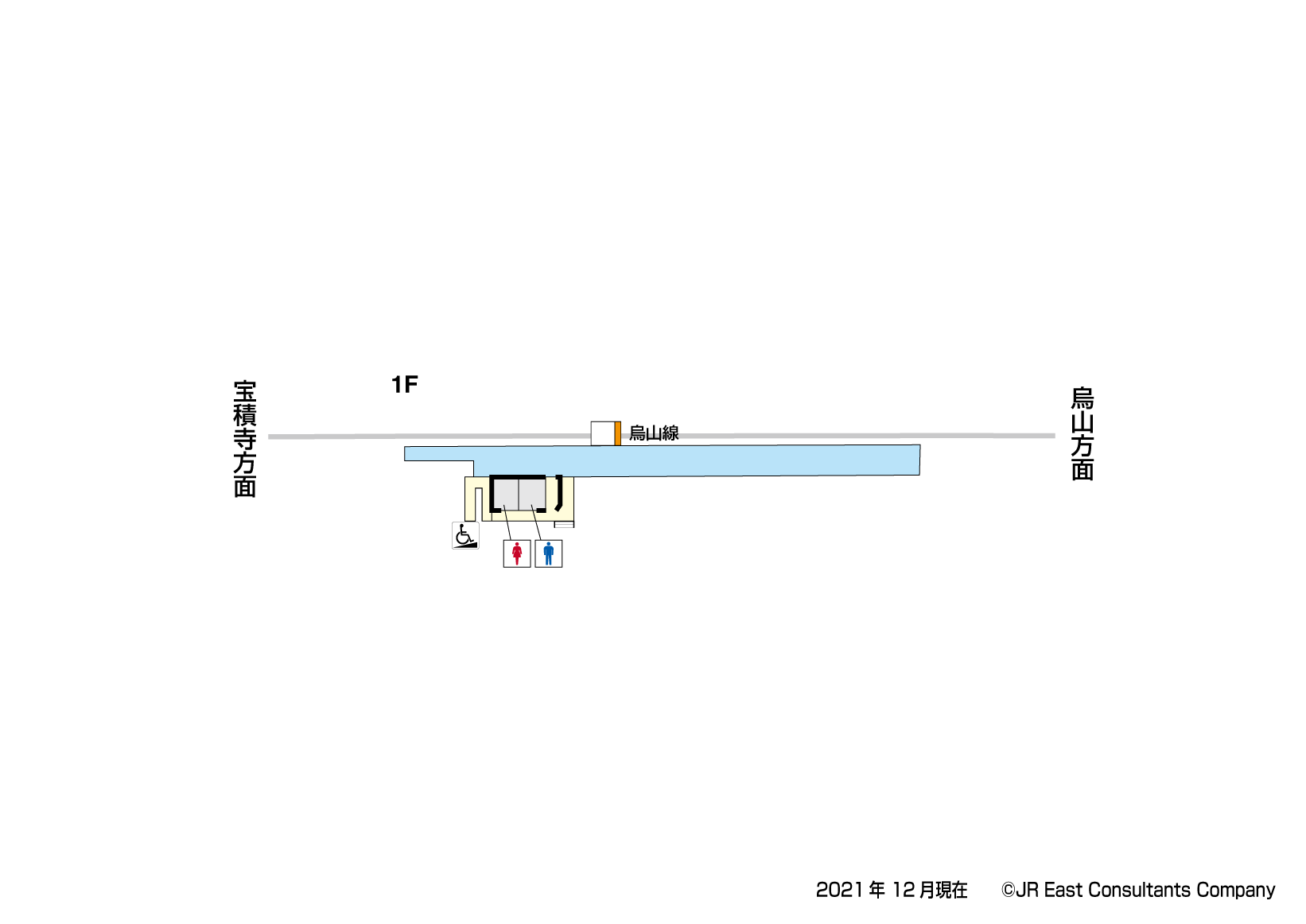 仁井田駅　1F構内図