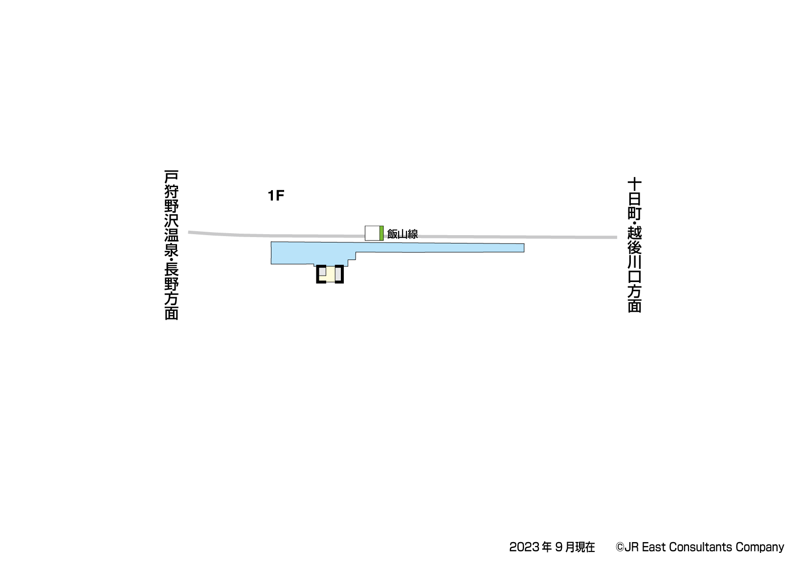 西大滝駅　1F構内図