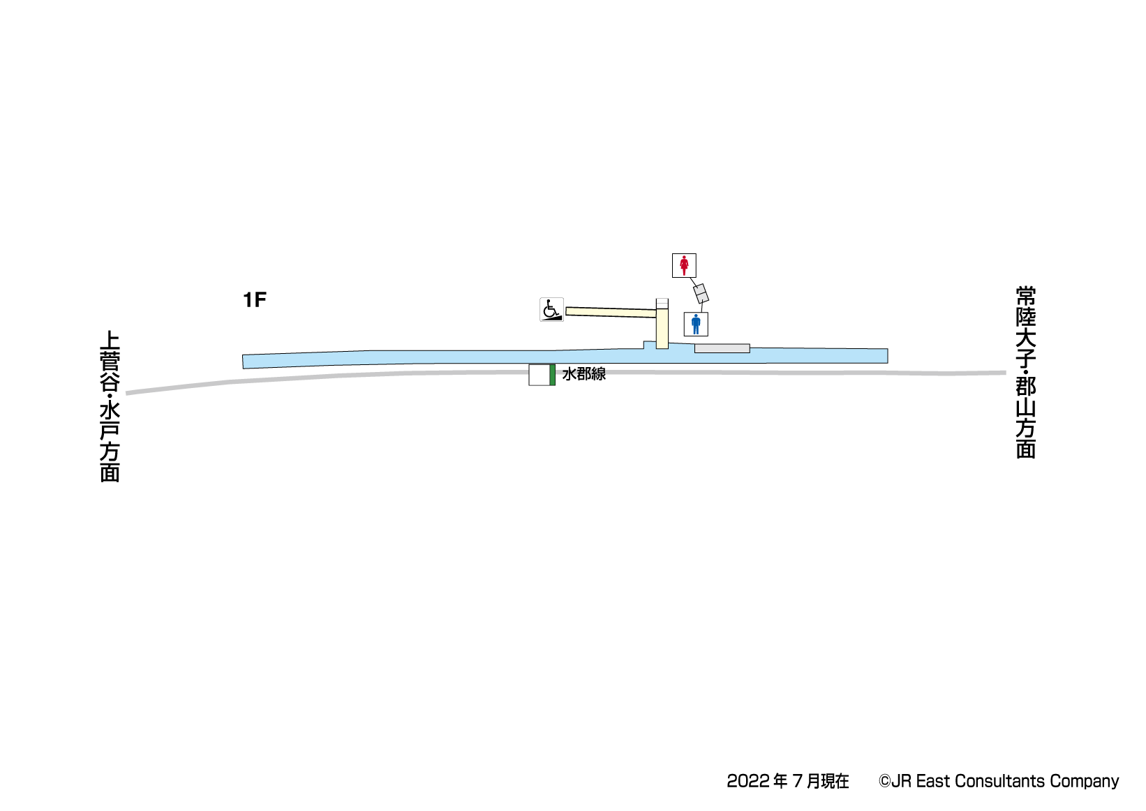 野上原駅　1F構内図