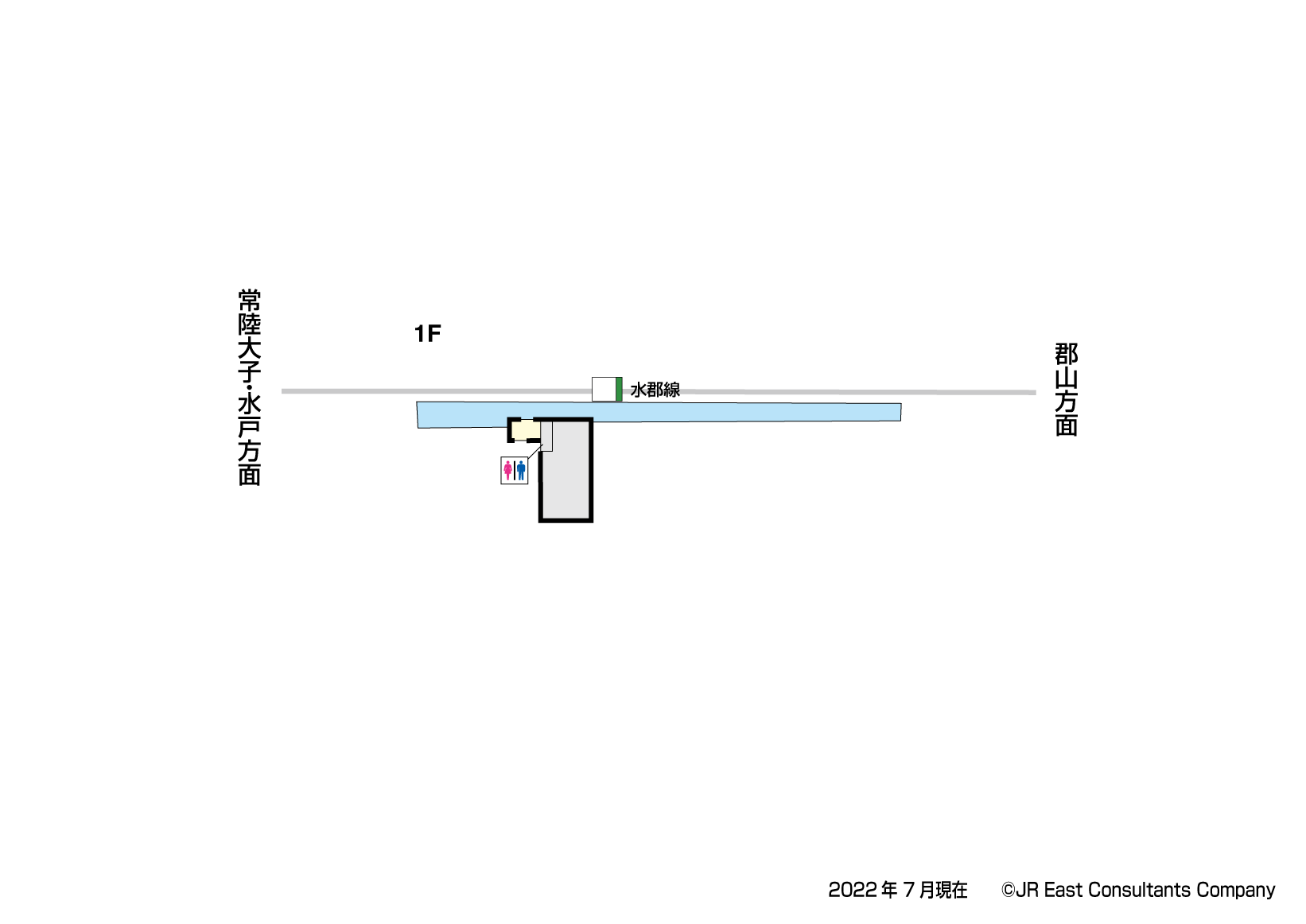 野木沢駅　1F構内図