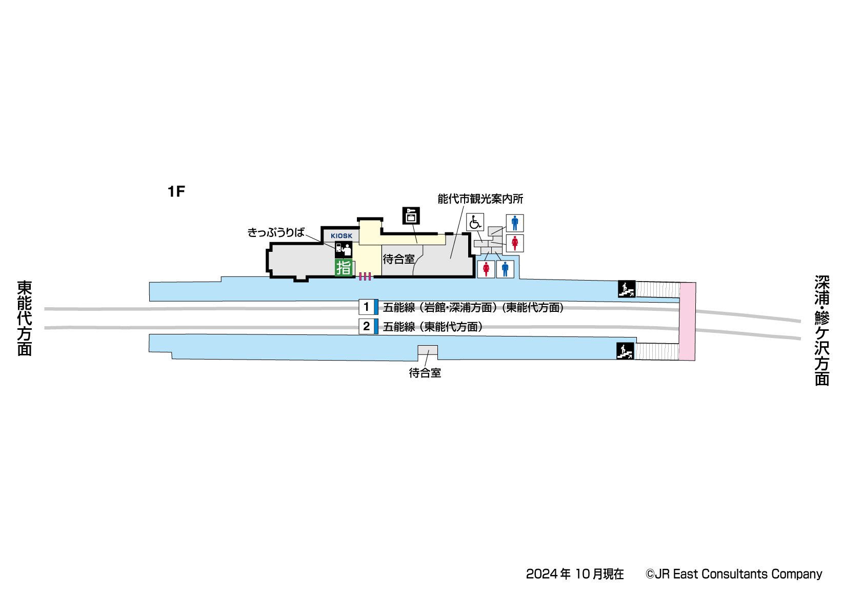 能代駅　1F構内図