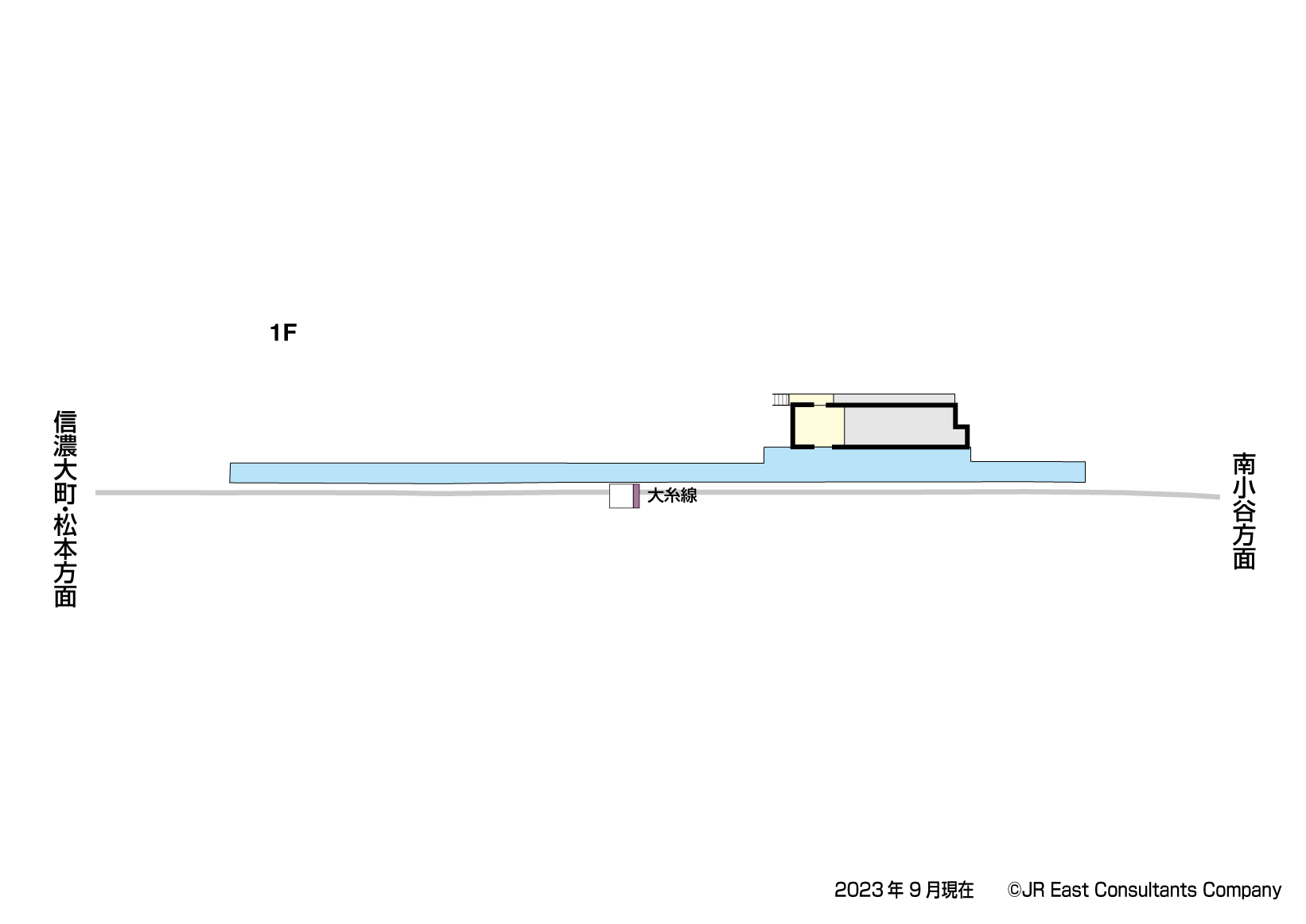 白馬大池駅　1F構内図