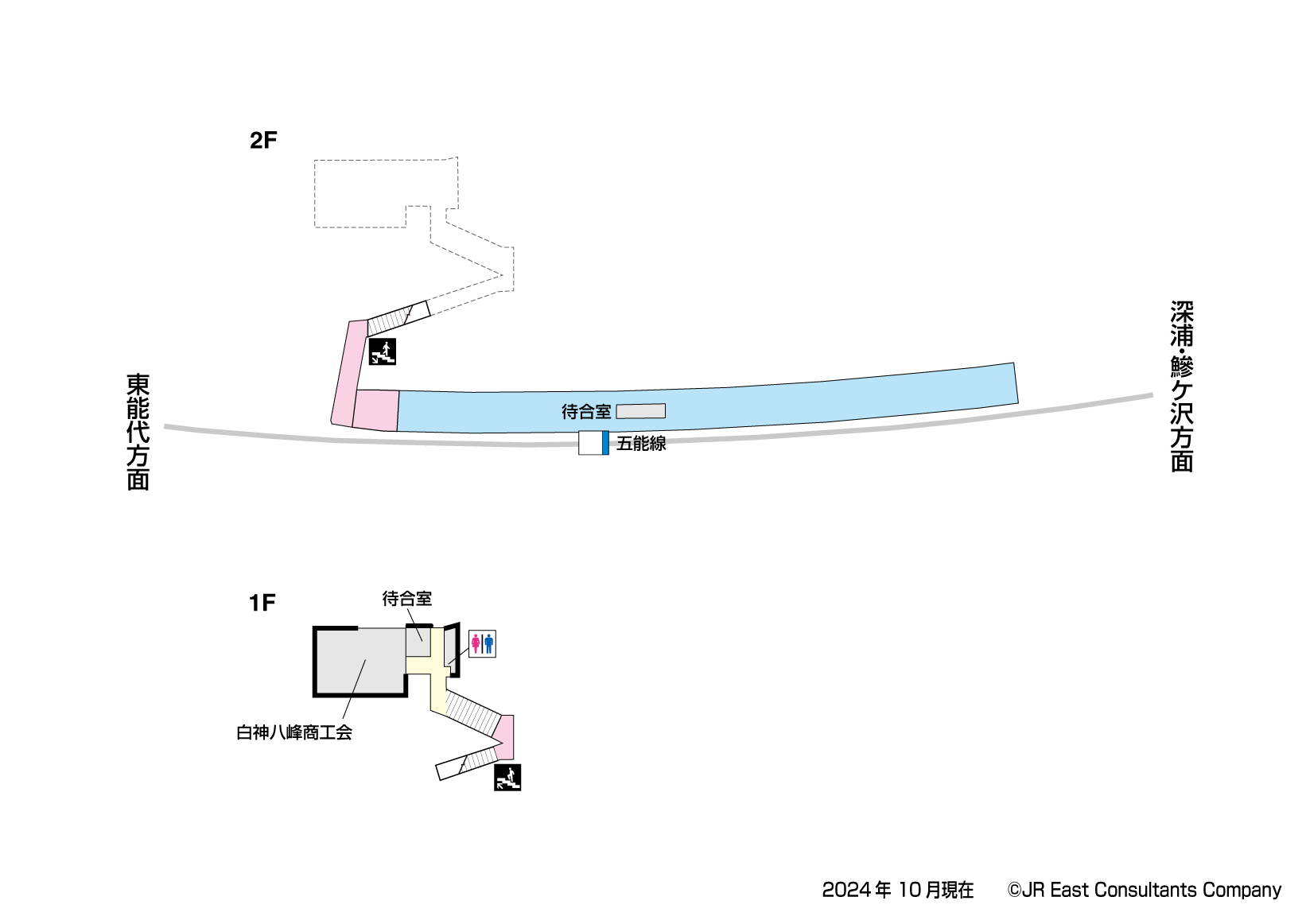 八森駅　1F構内図