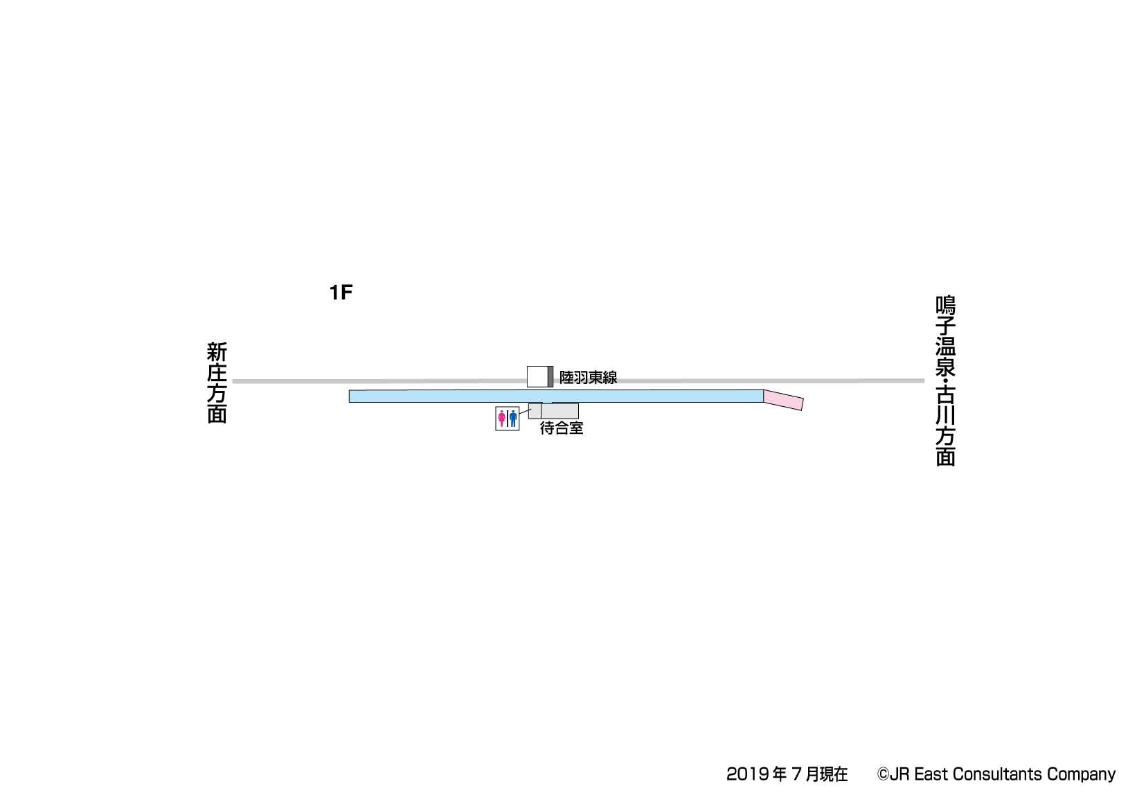 東長沢駅　1F構内図