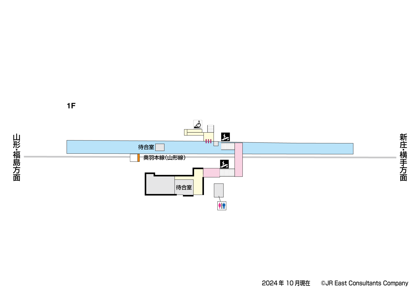 東根駅　1F構内図