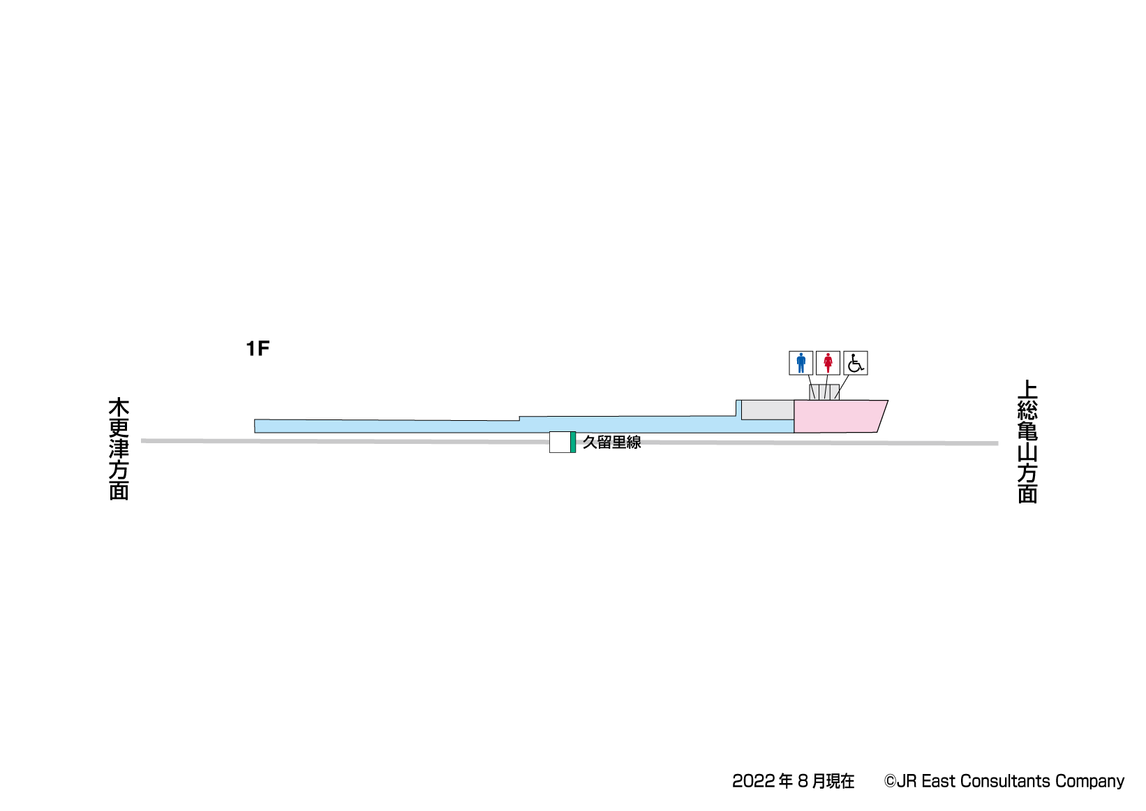 東横田駅　1F構内図