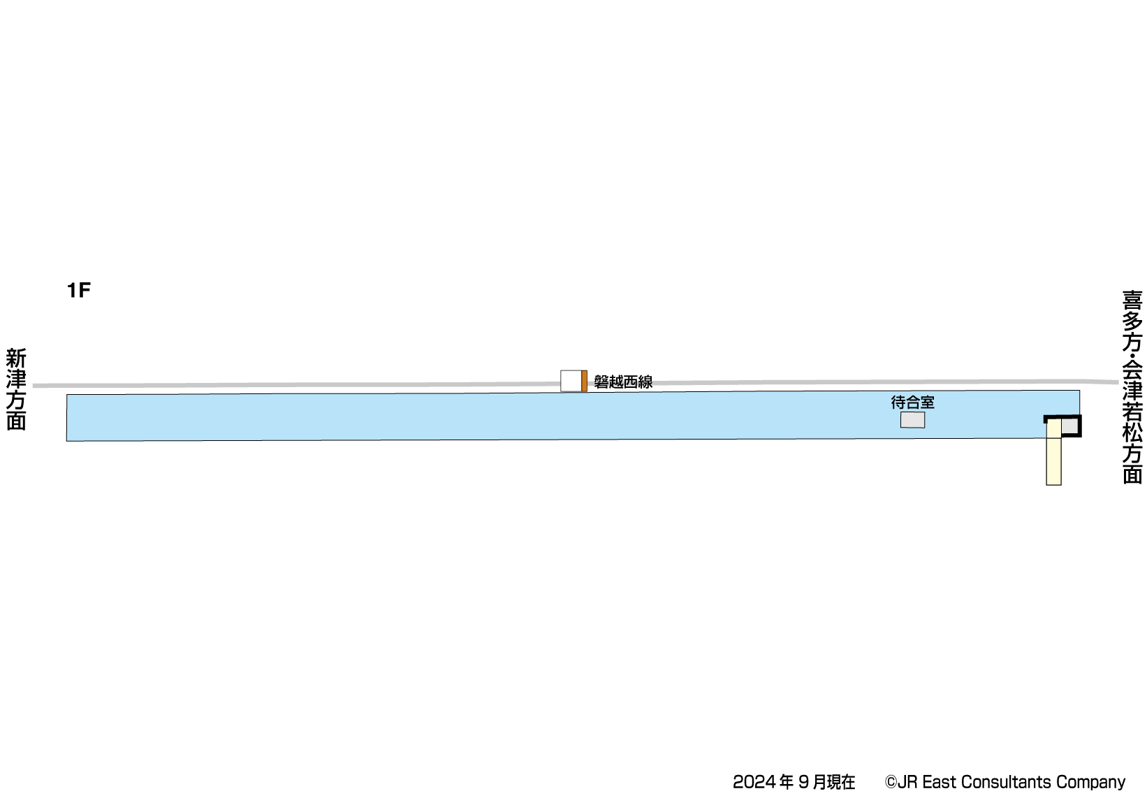 日出谷駅　1F構内図