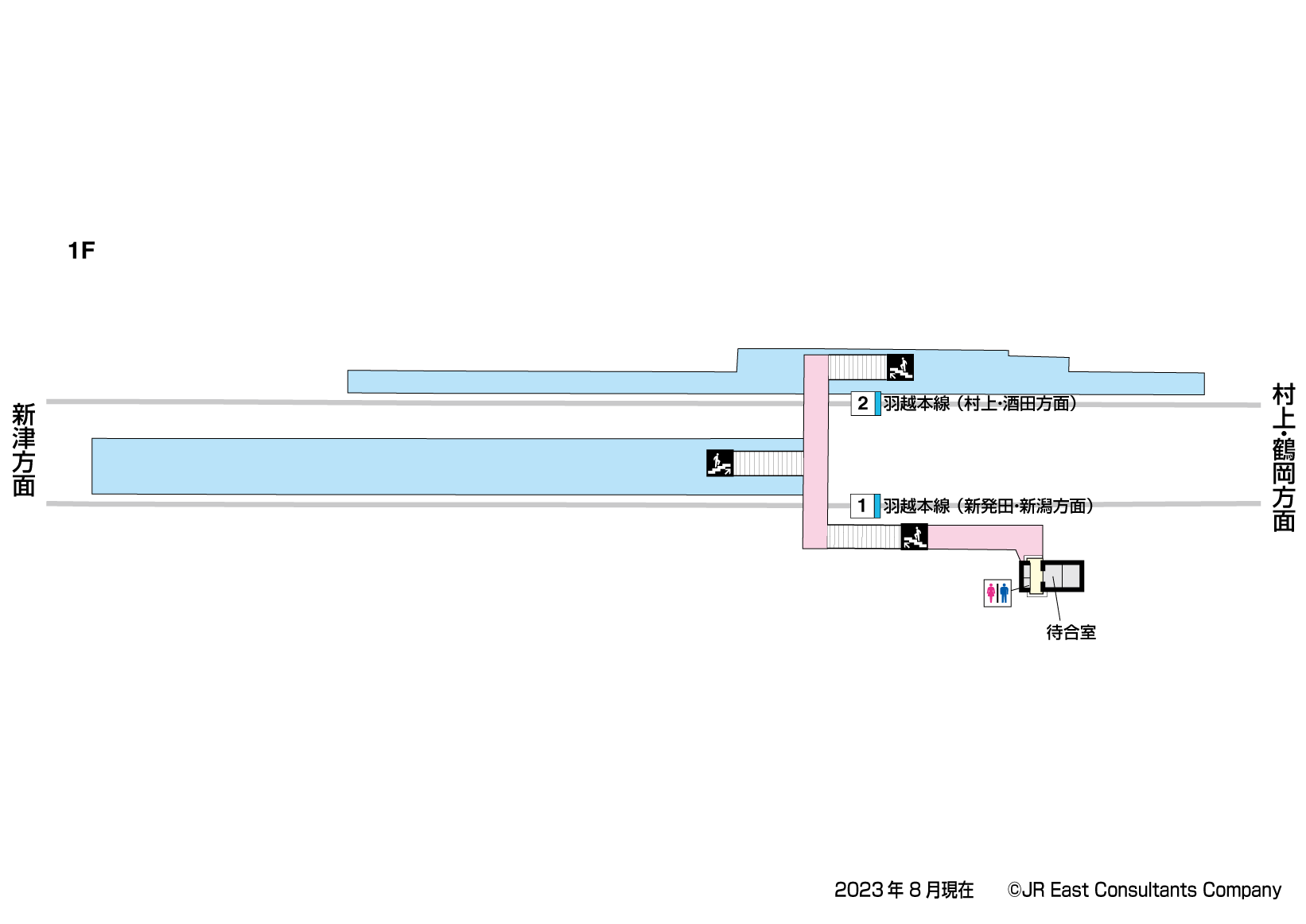 平木田駅　1F構内図