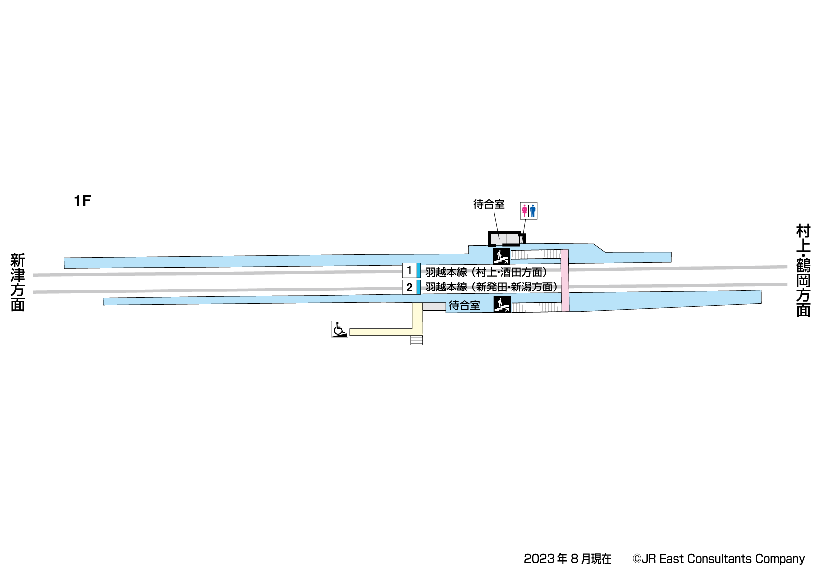 平林駅　1F構内図