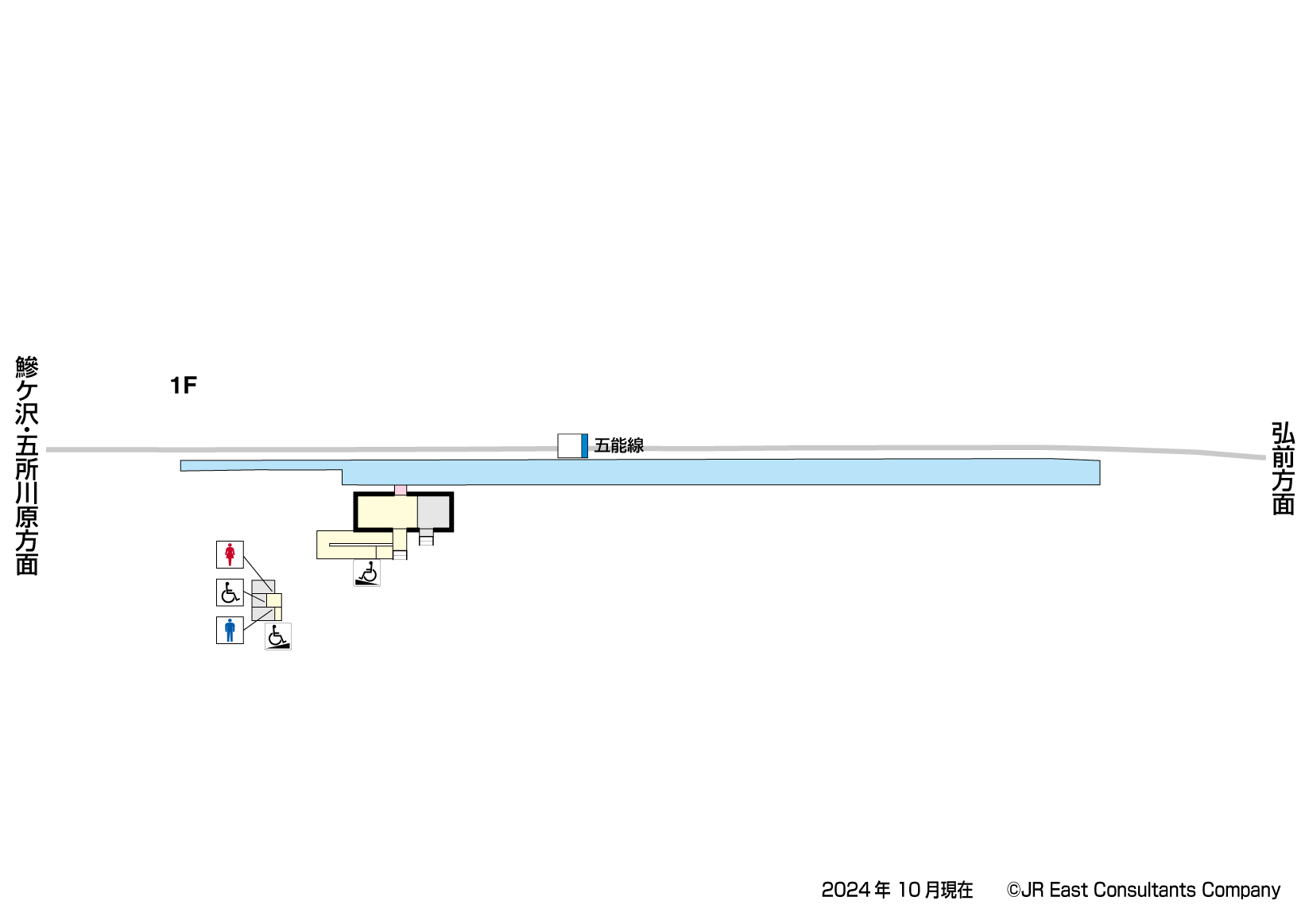 藤崎駅　1F構内図