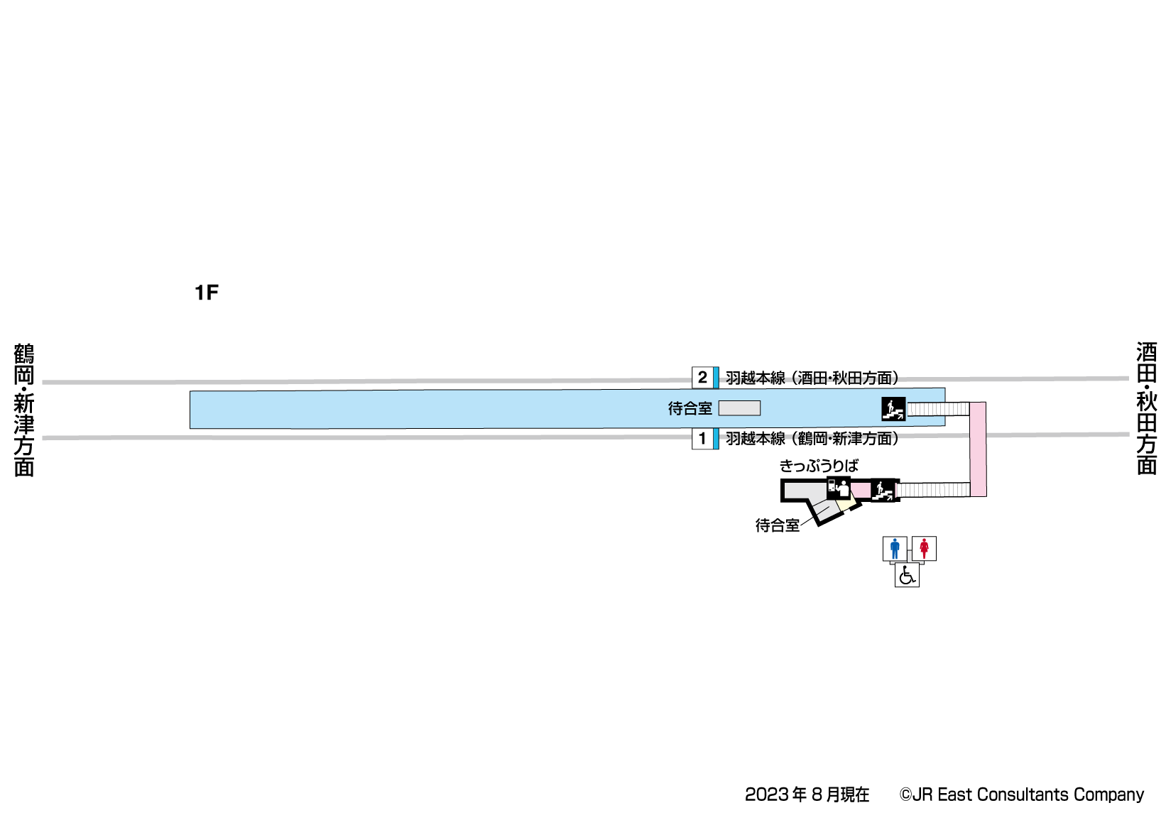 藤島駅　1F構内図