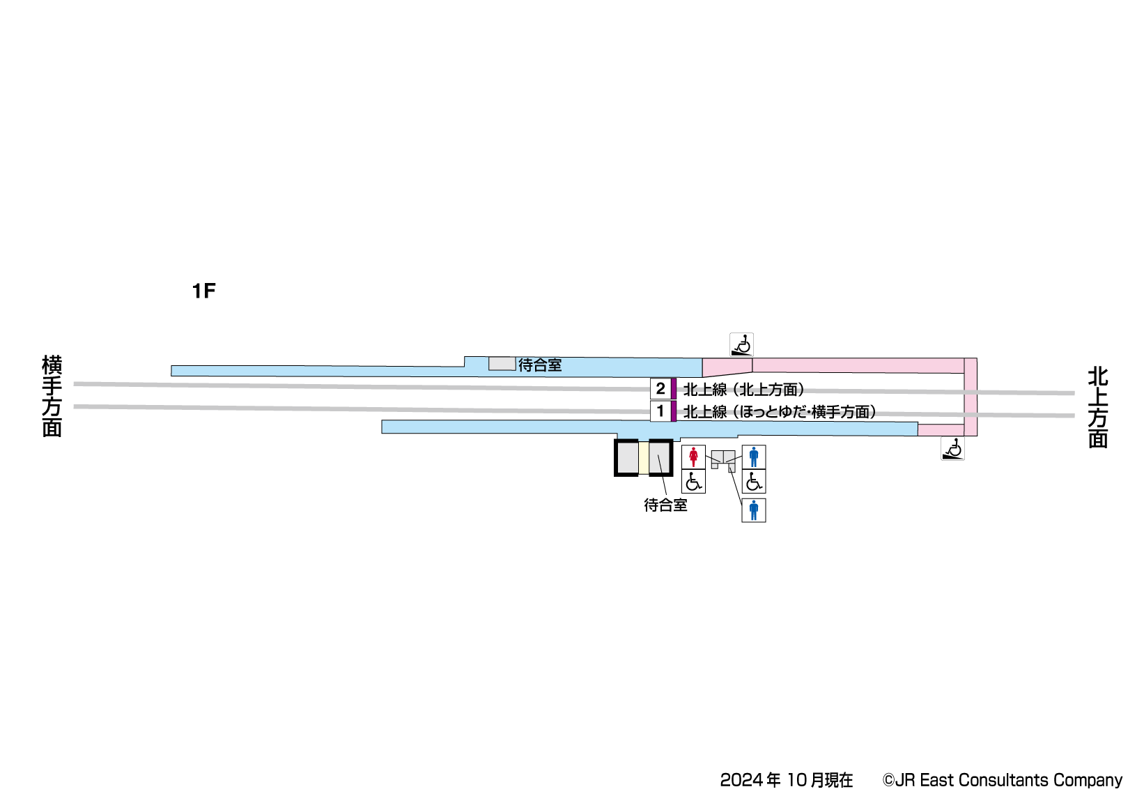 藤根駅　1F構内図