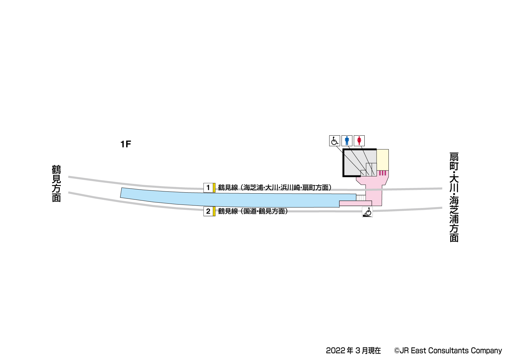 弁天橋駅　1F構内図