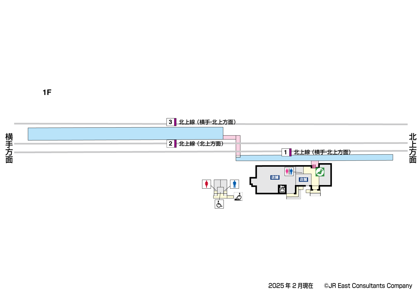 ほっとゆだ駅　1F構内図