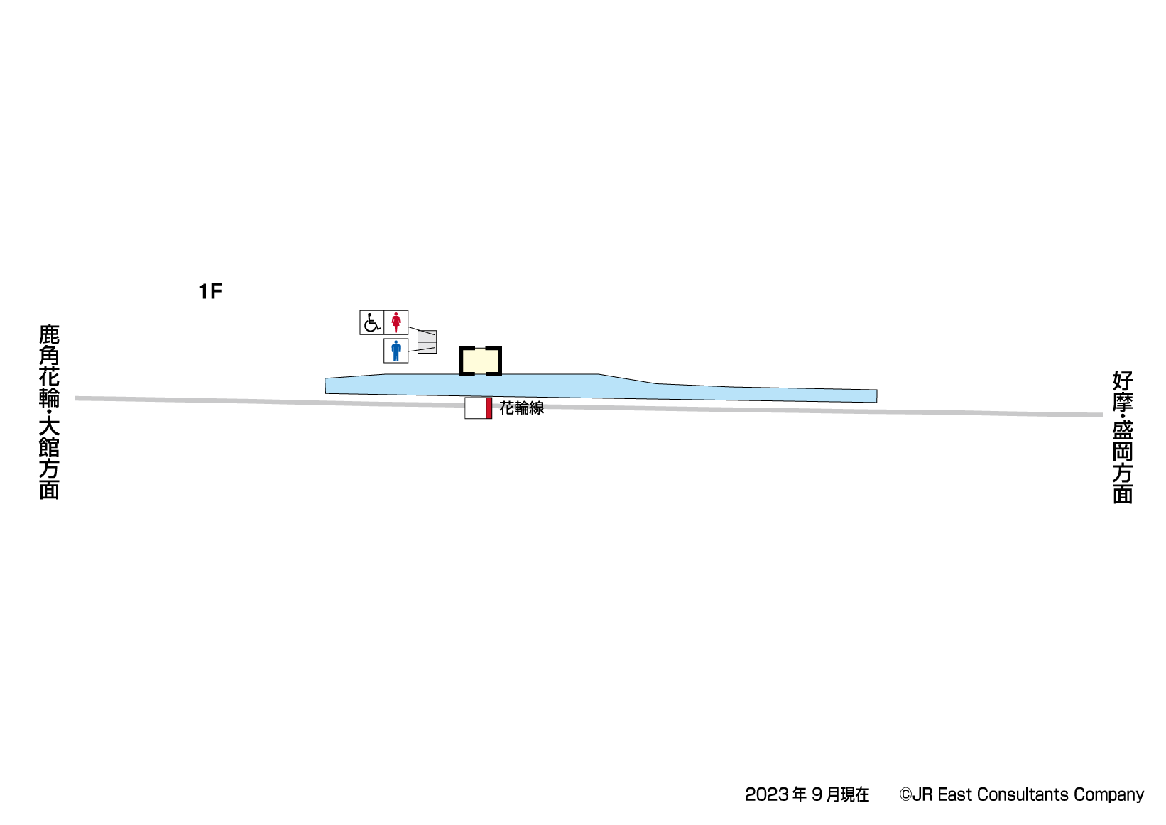 松尾八幡平駅　1F構内図