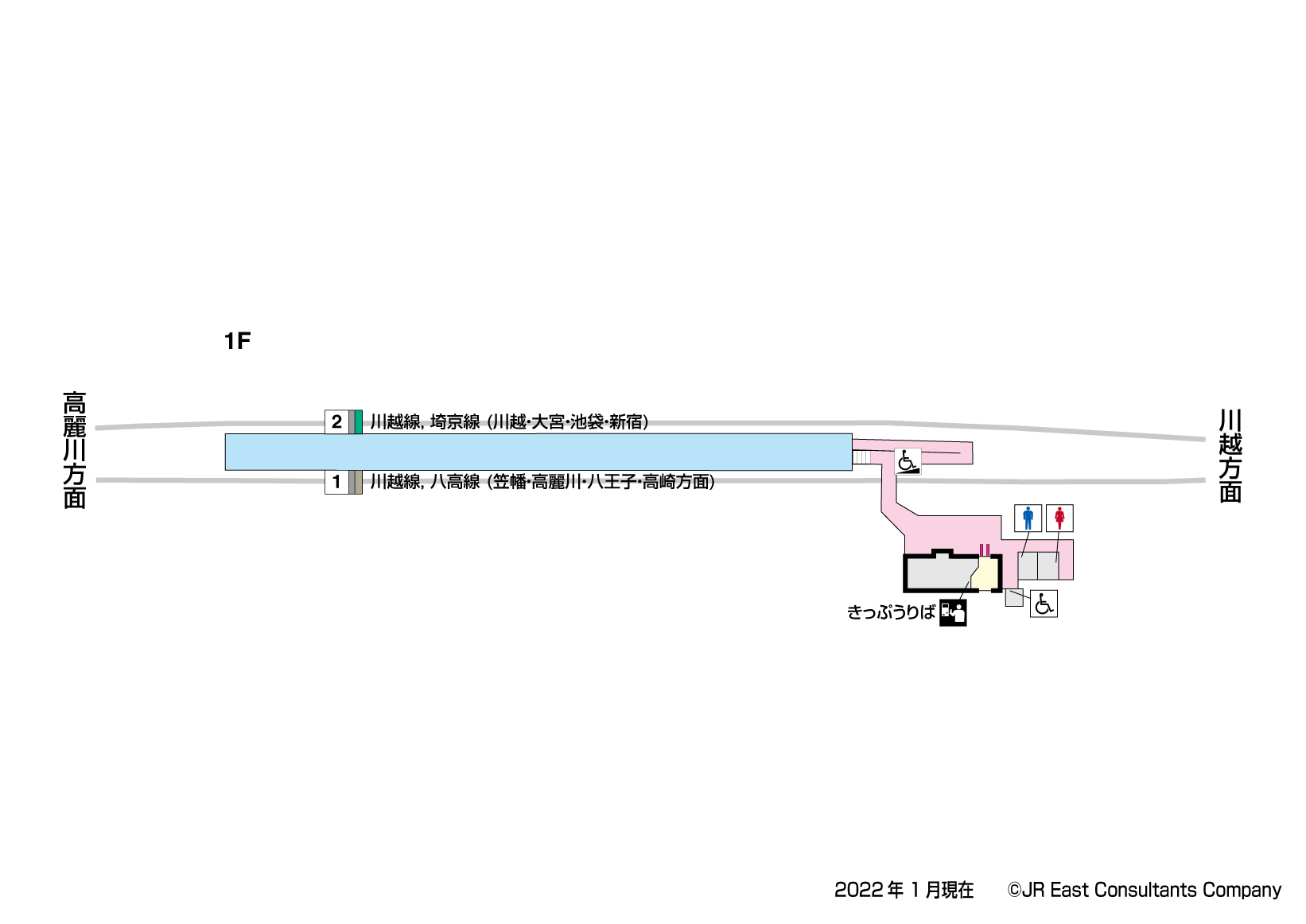 的場駅　1F構内図