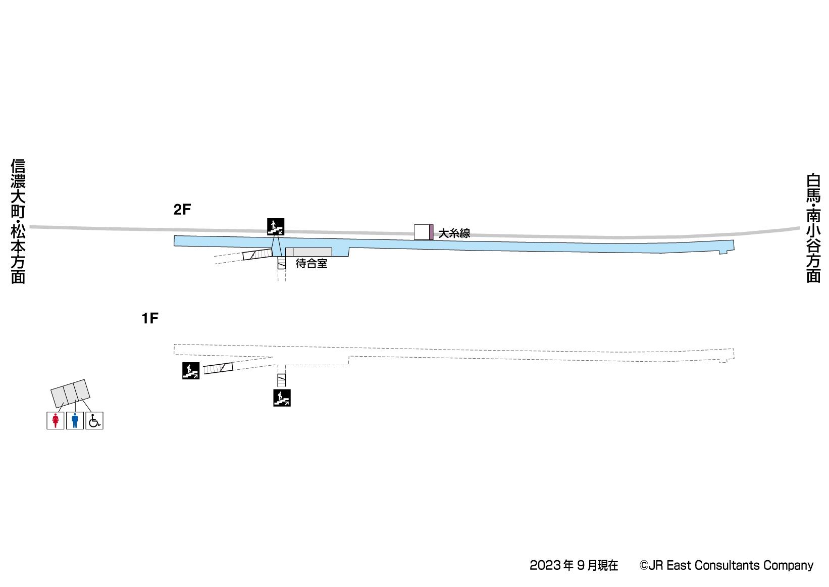 南神城駅　1F構内図