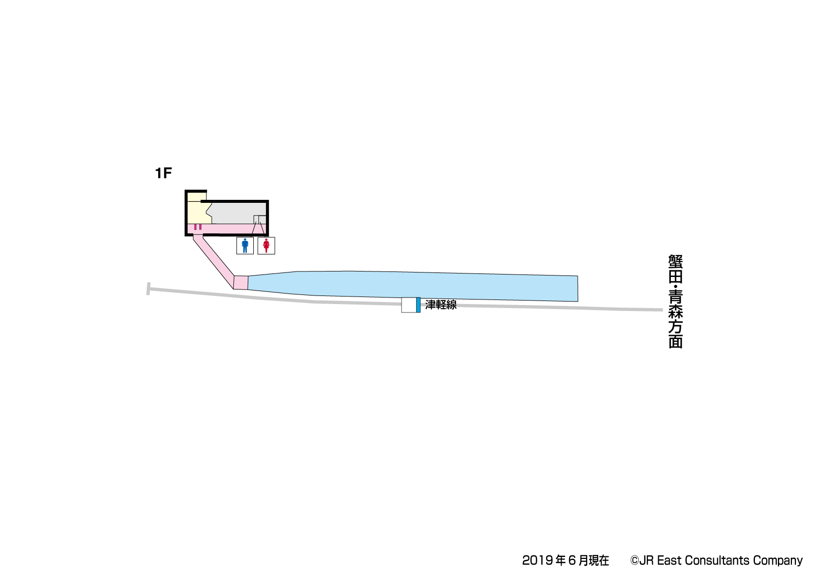 三厩駅　1F構内図