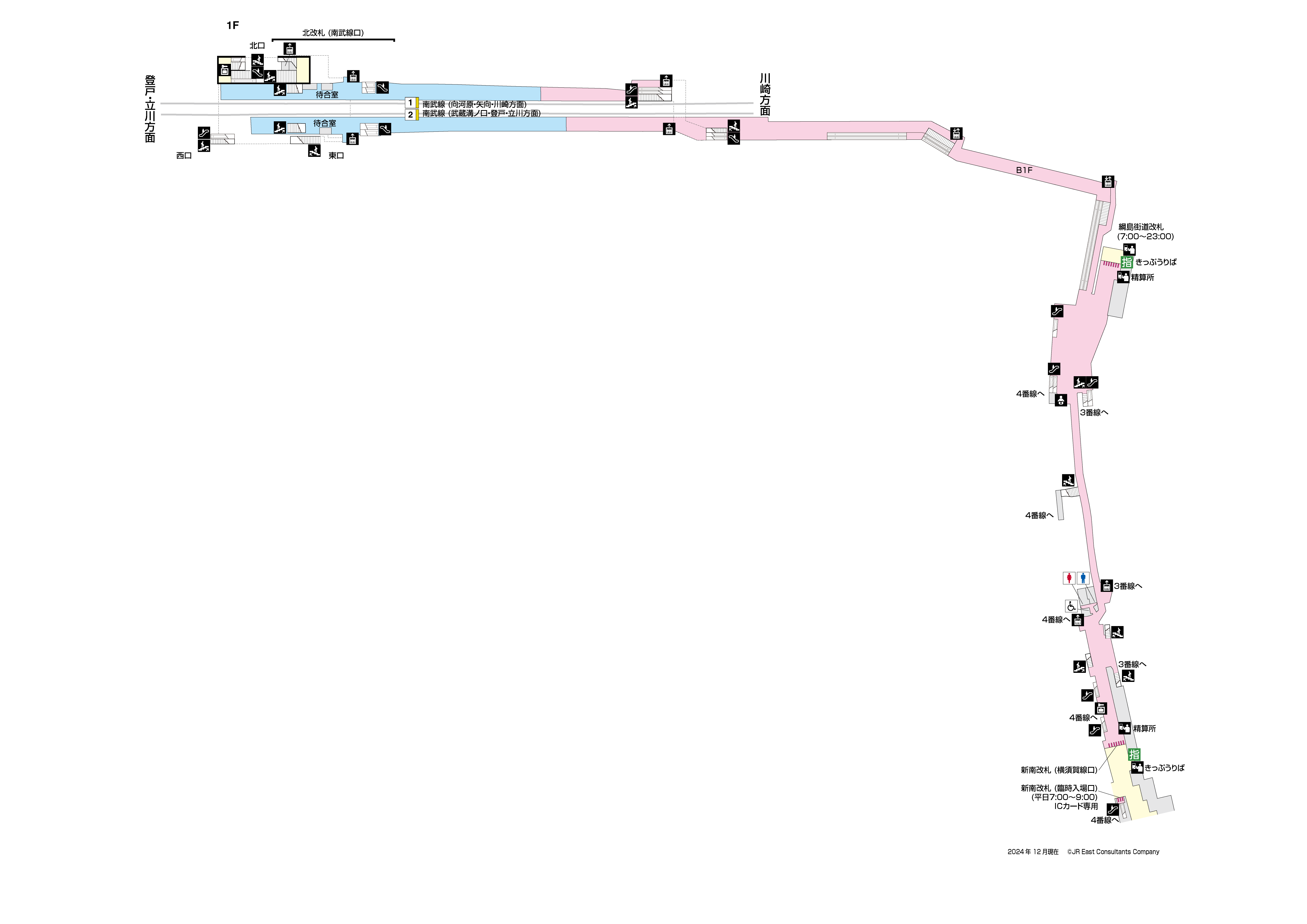 Jr東日本 駅構内図 武蔵小杉駅