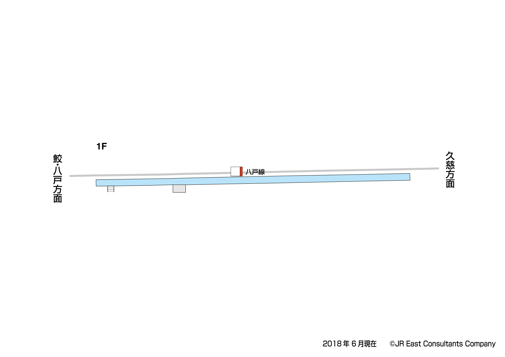 陸奥白浜駅　1F構内図