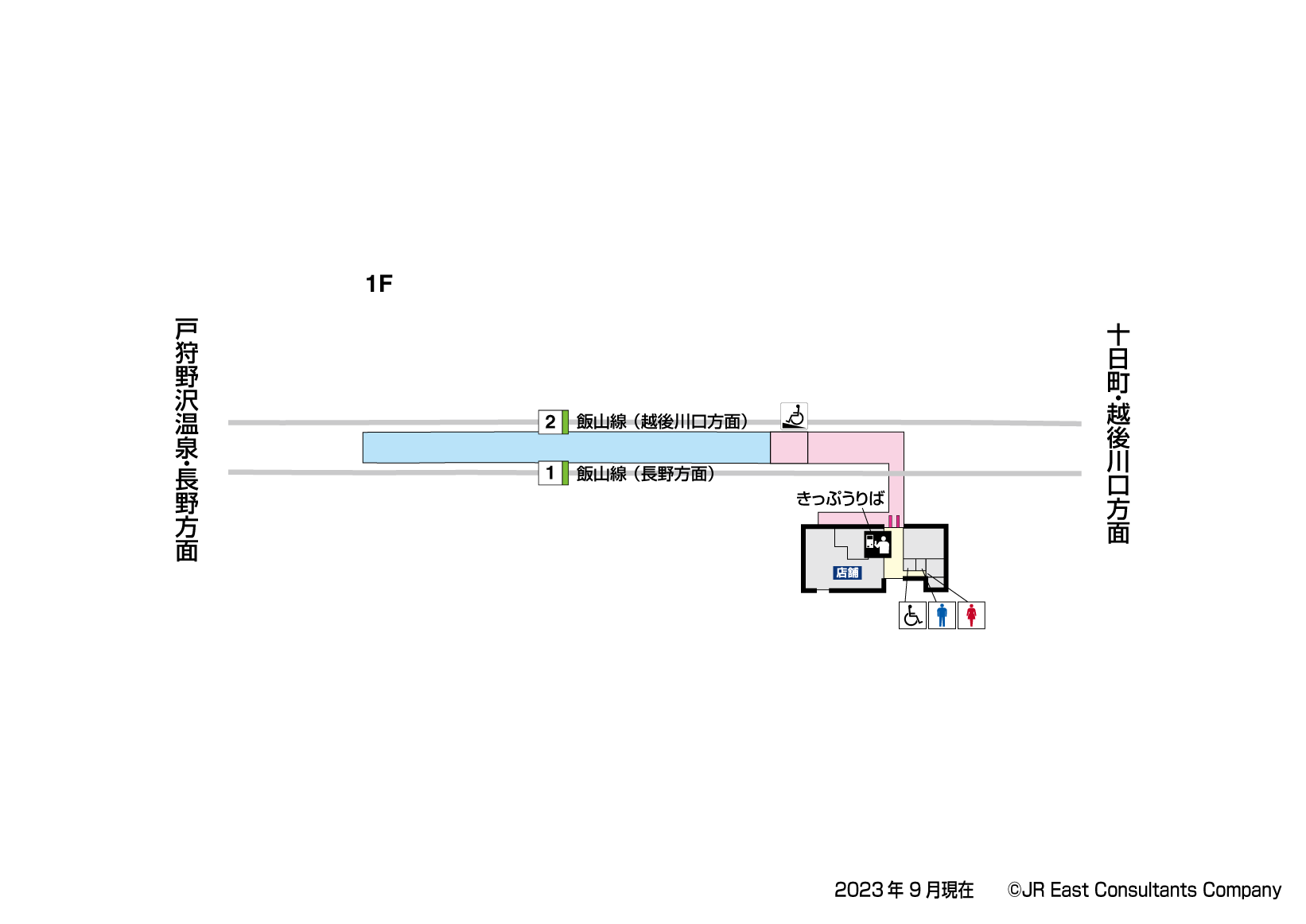 森宮野原駅　1F構内図