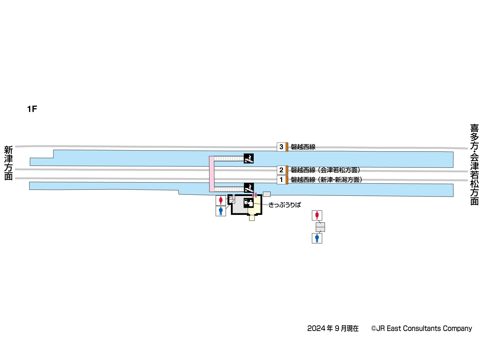 山都駅　1F構内図