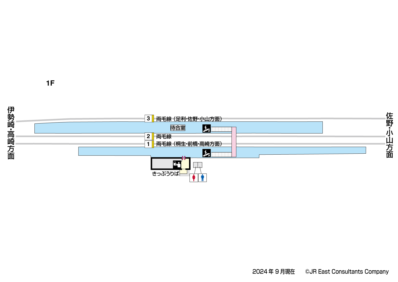 山前駅　1F構内図