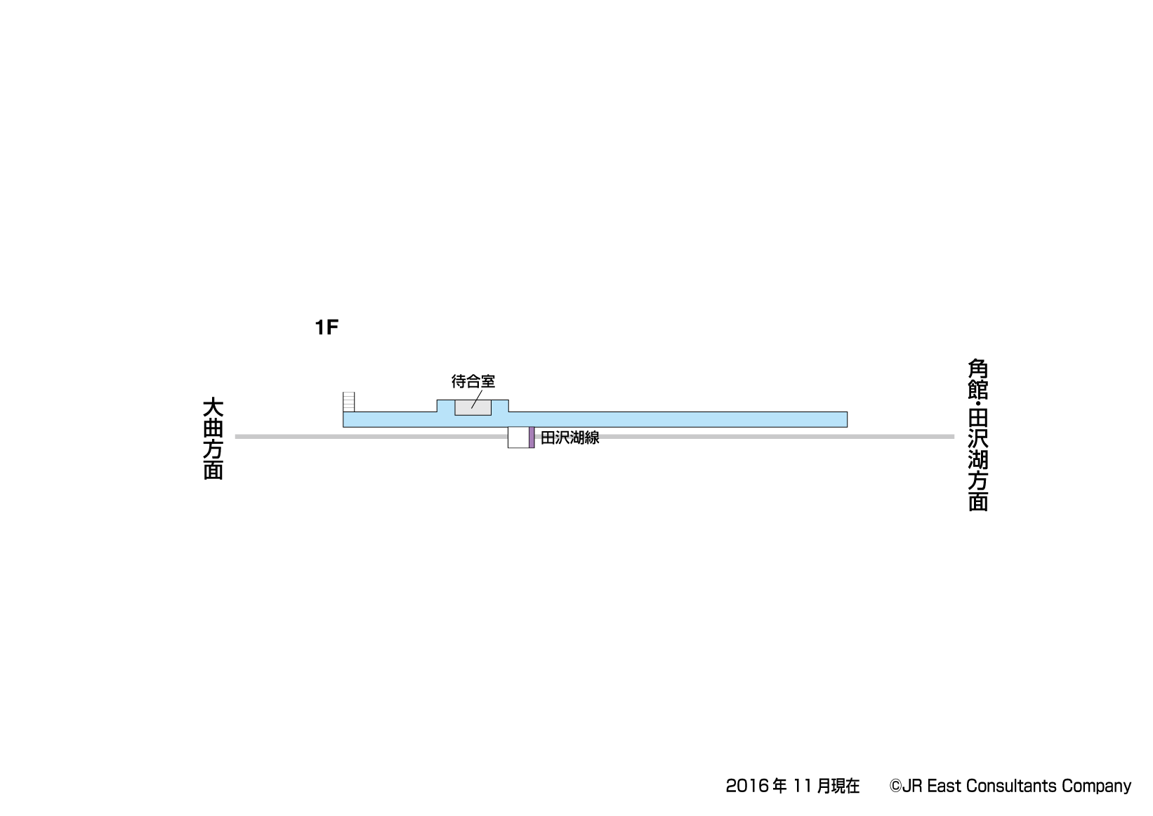 鑓見内駅　1F構内図