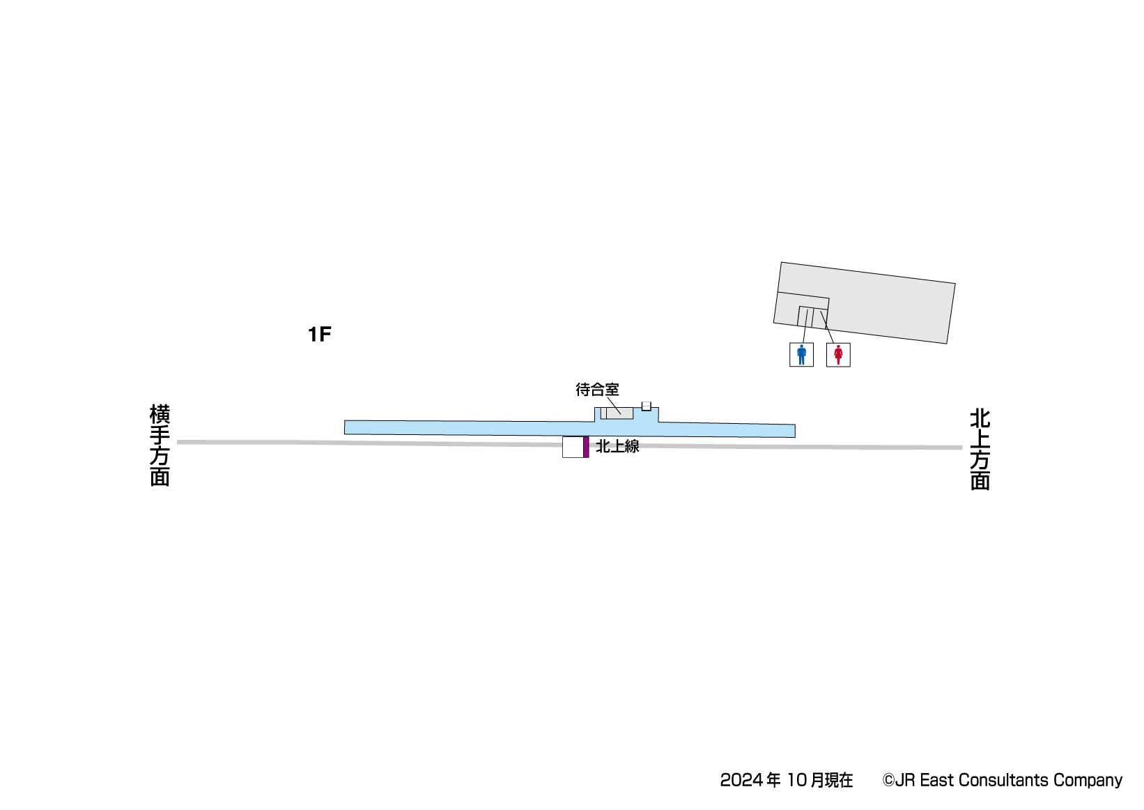 ゆだ錦秋湖駅　1F構内図