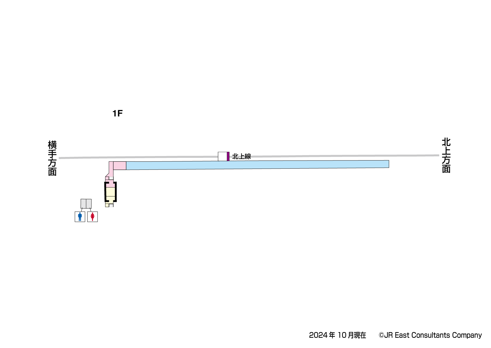 ゆだ高原駅　1F構内図