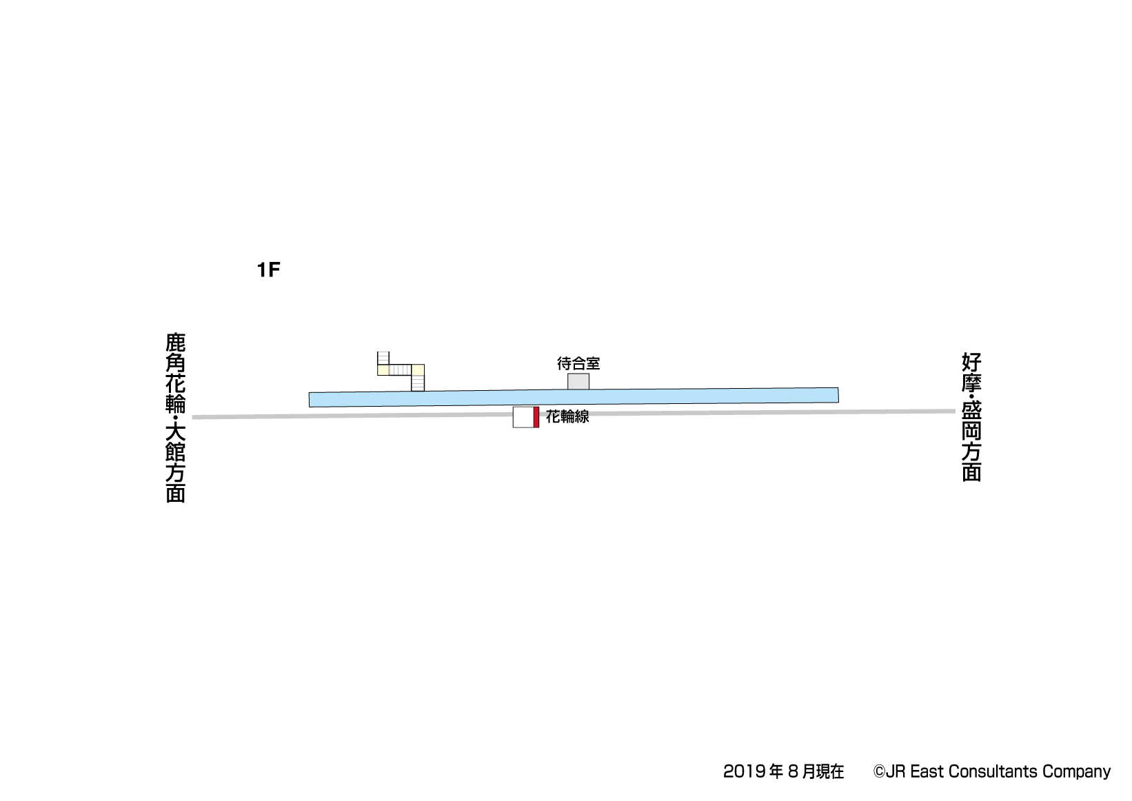 横間駅　1F構内図