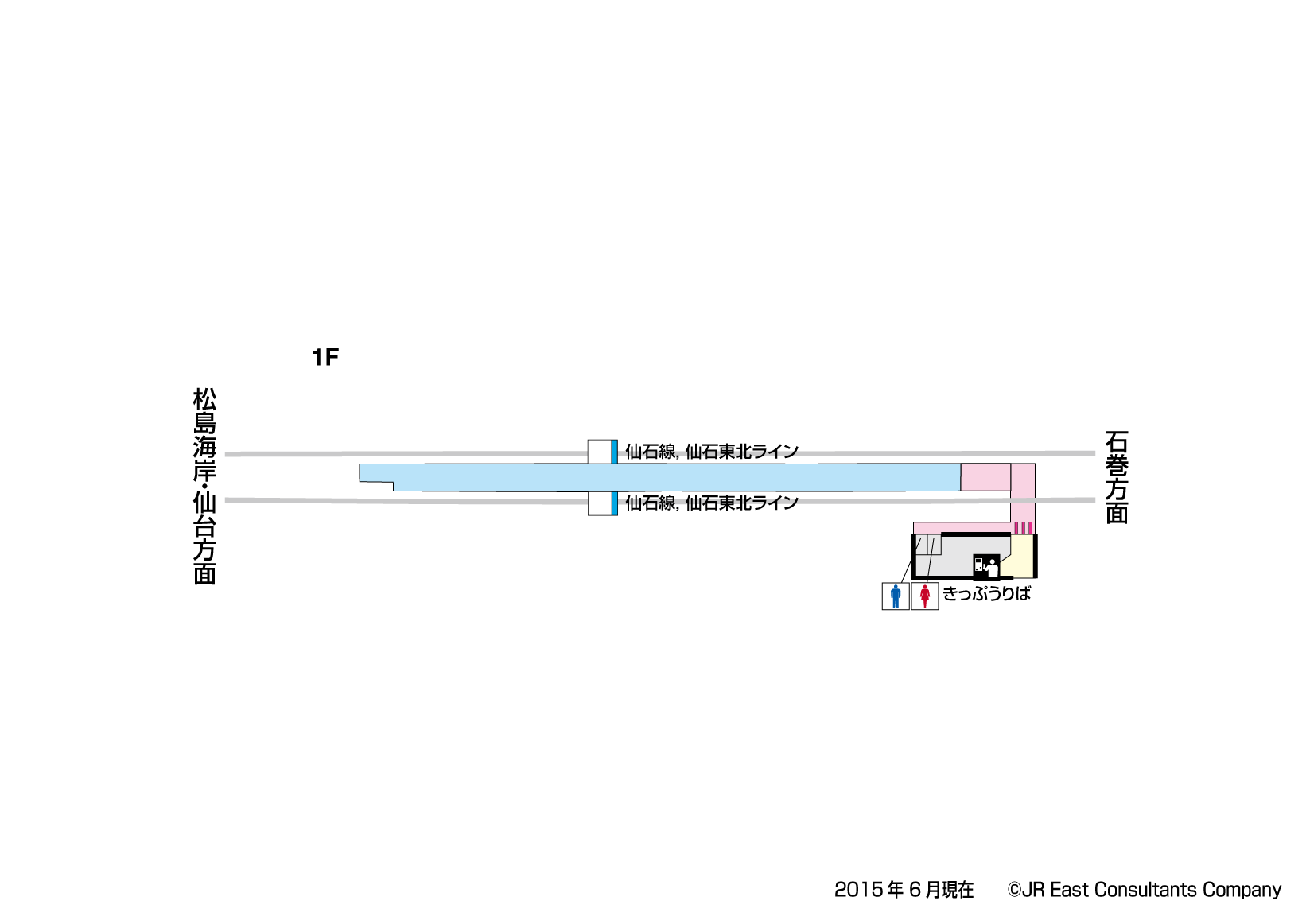 陸前山下駅　1F構内図