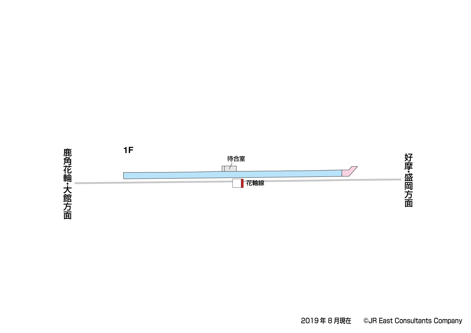 陸中大里駅　1F構内図