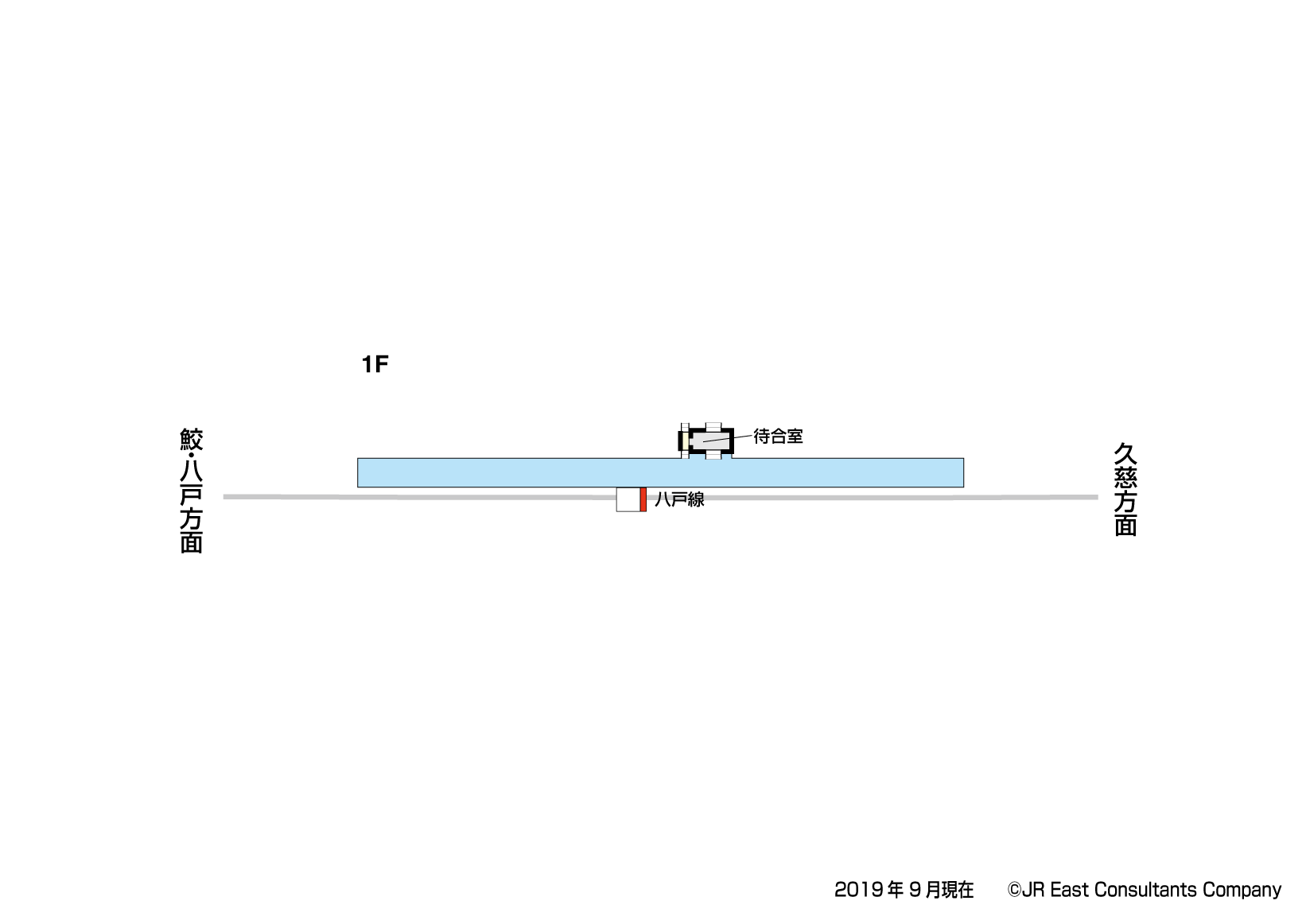 陸中夏井駅　1F構内図