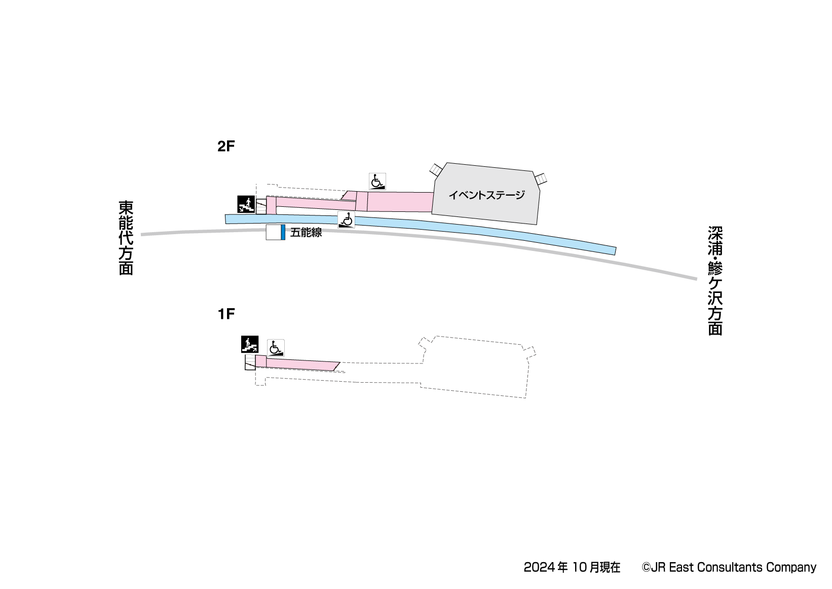 ウェスパ椿山駅　1F構内図