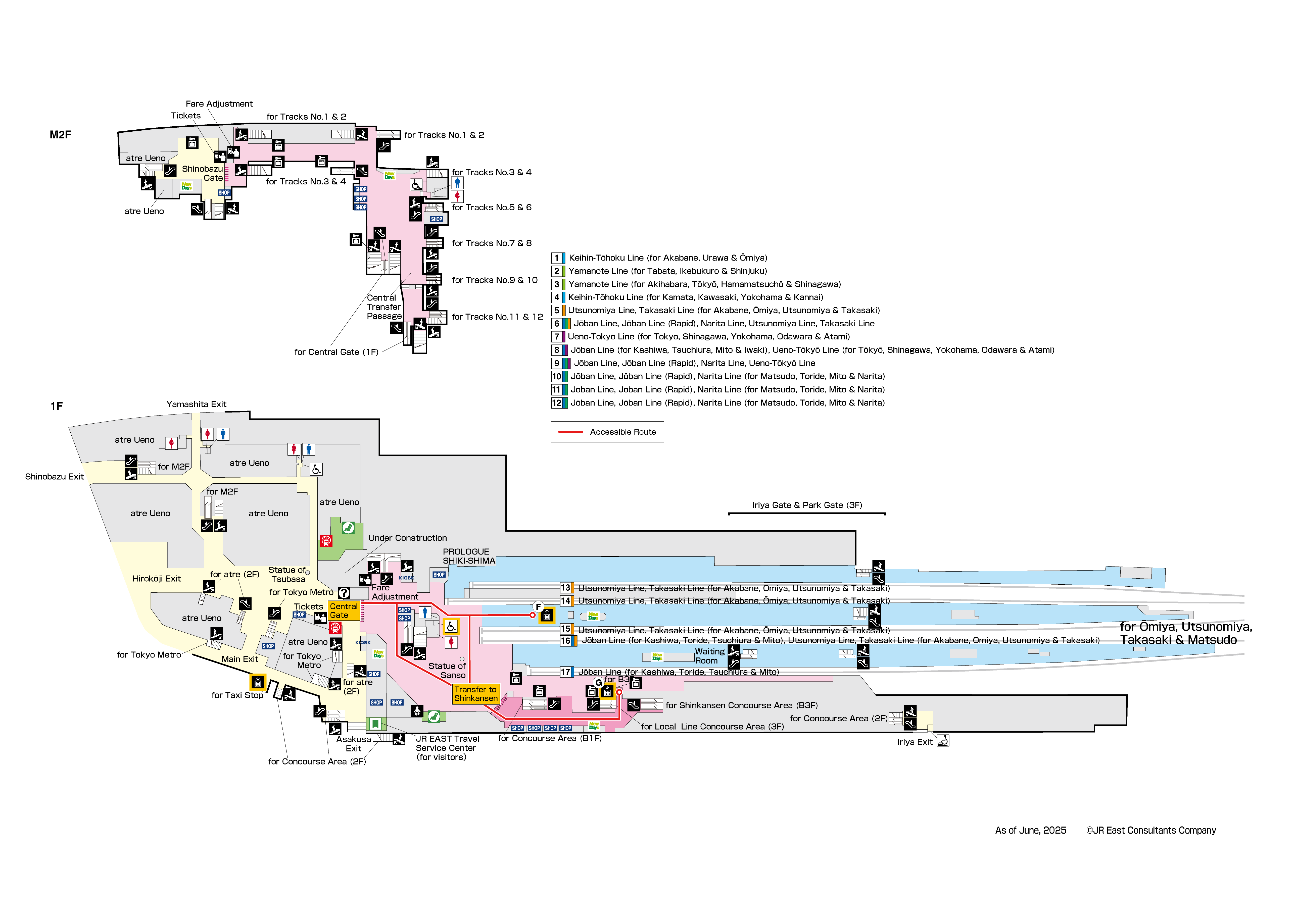 Ueno Station 1FMap