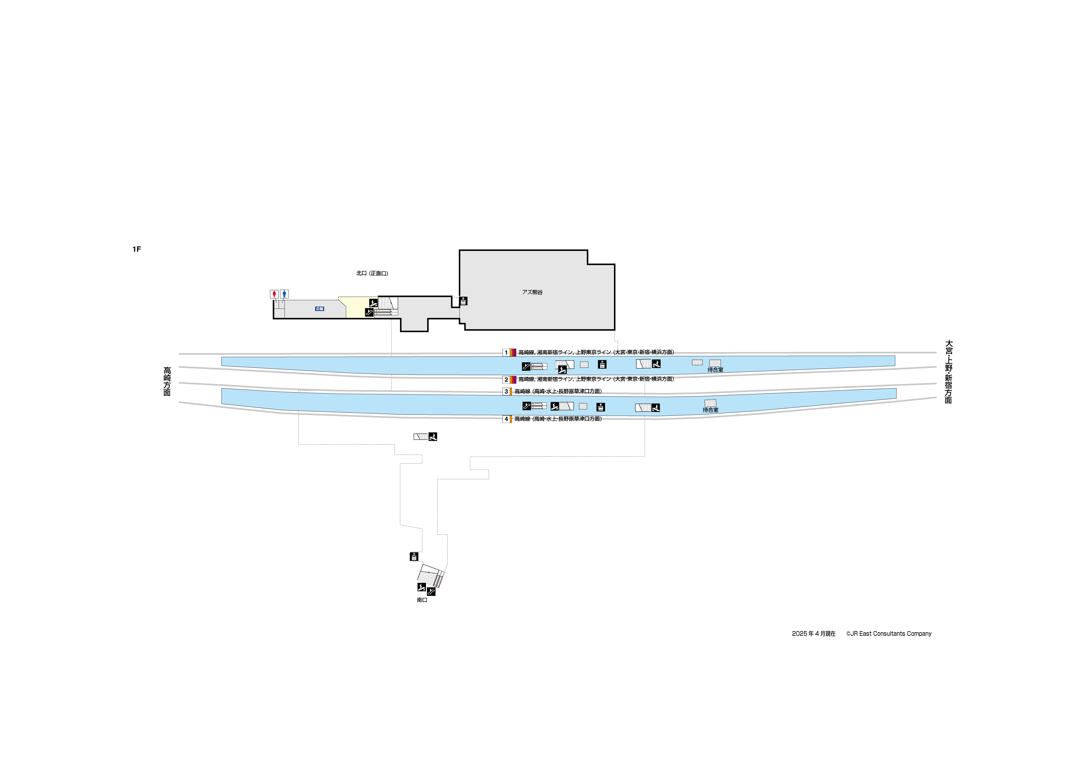 熊谷駅　1F構内図