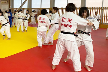 試合後の合同練習の様子