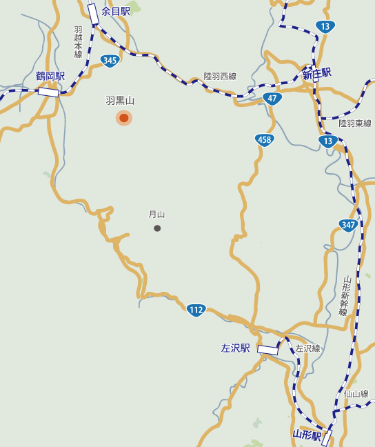 山形県鶴岡市の地図