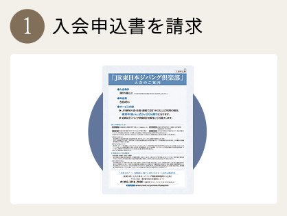1.入会申込書を請求