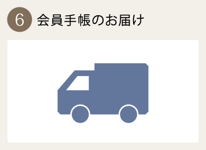 6.会員手帳（会員証一体型）のお届け