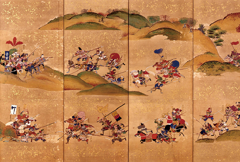 長谷堂合戦図屏風(複製/最上義光歴史館蔵)の写真