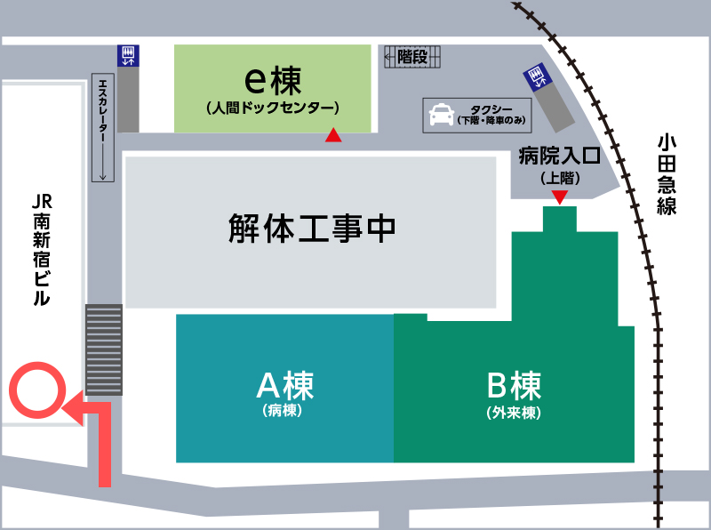 敷地内駐輪場への通路(全体図)