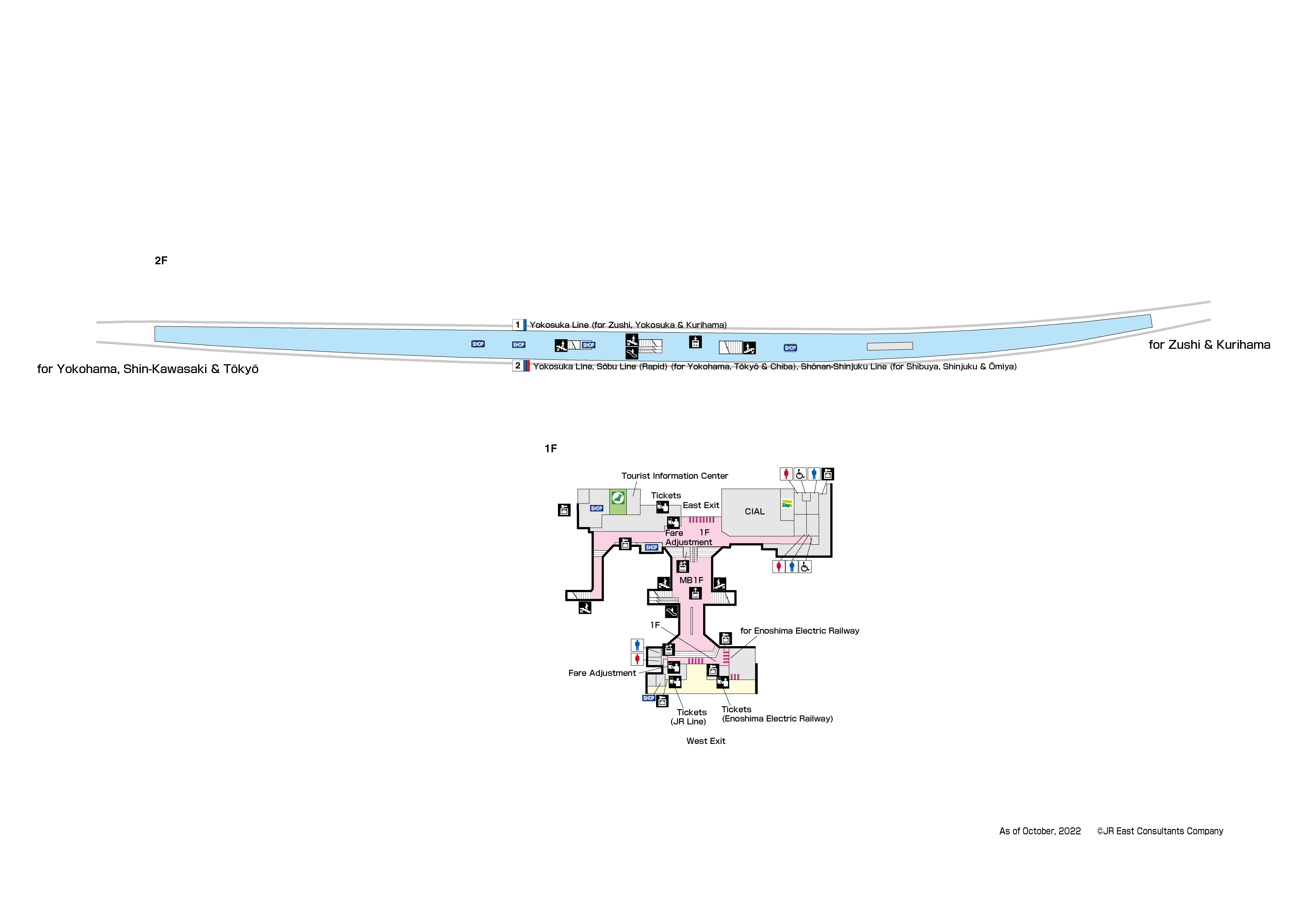 Kamakura Station 1F-2FMap